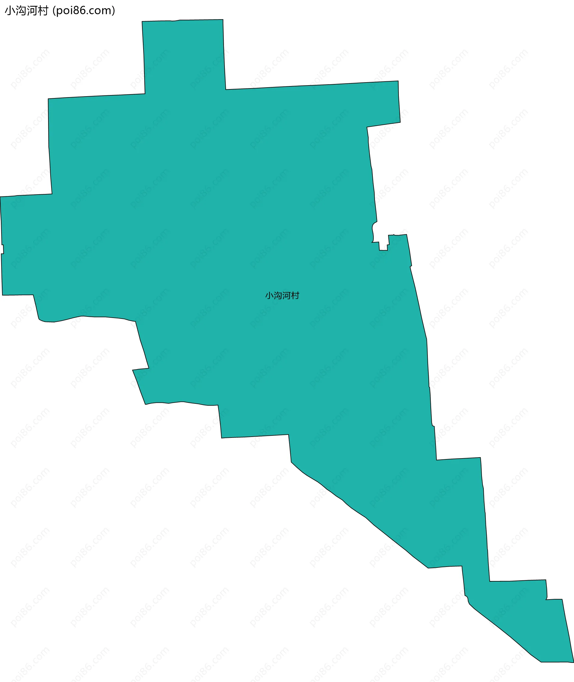 小沟河村边界地图