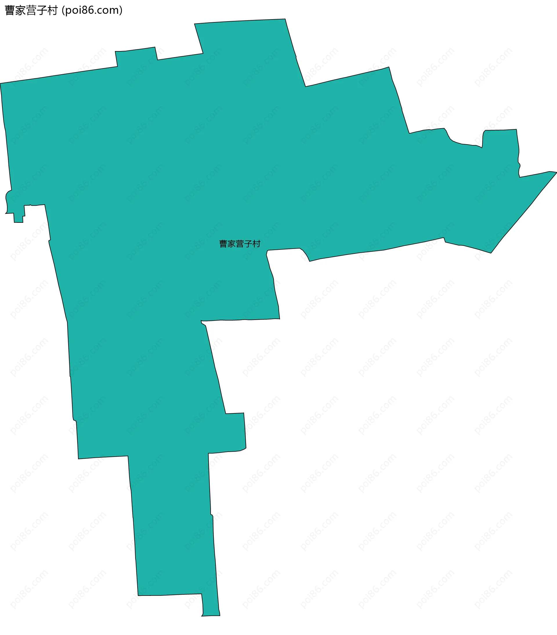 曹家营子村边界地图