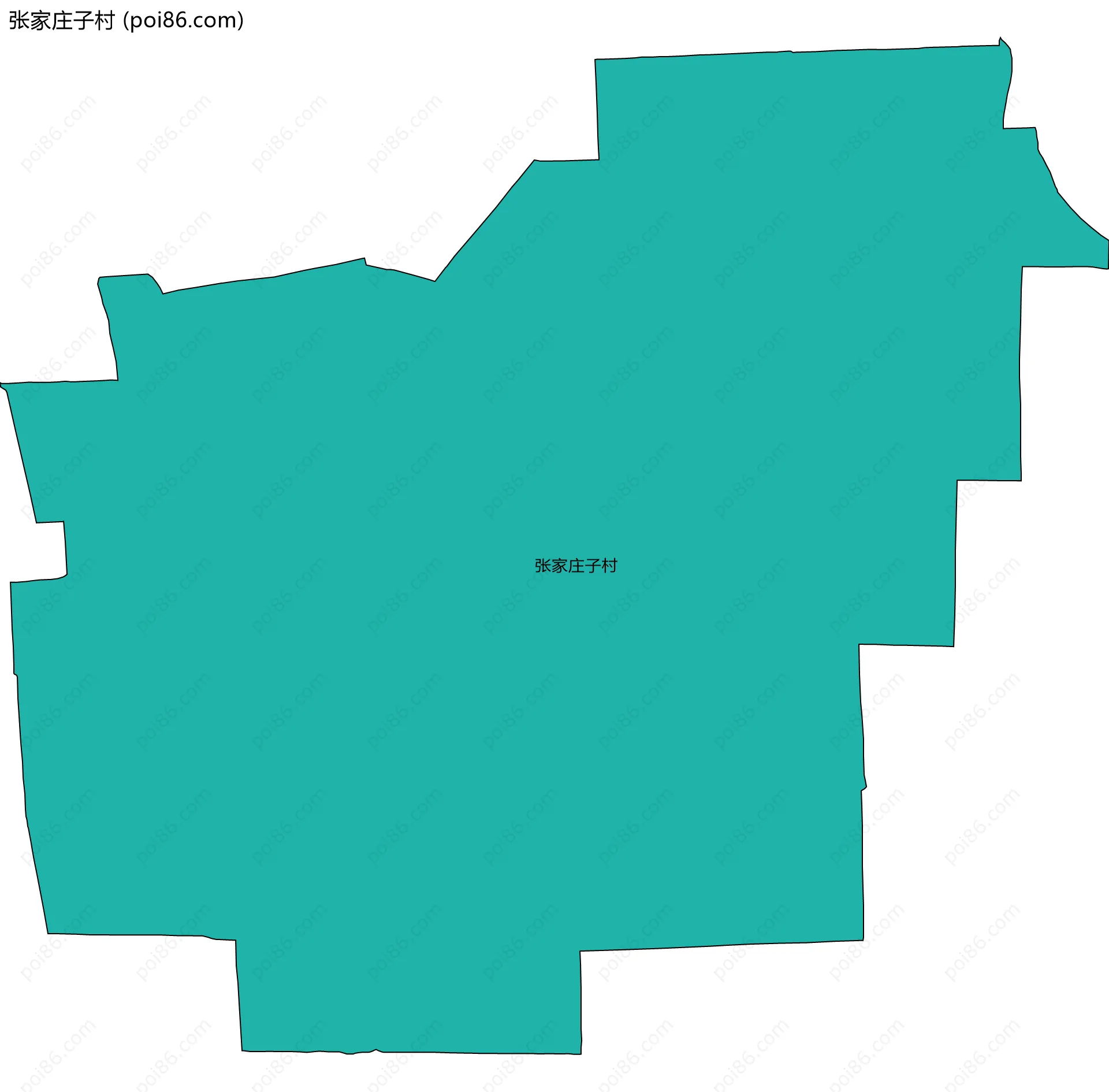 张家庄子村边界地图