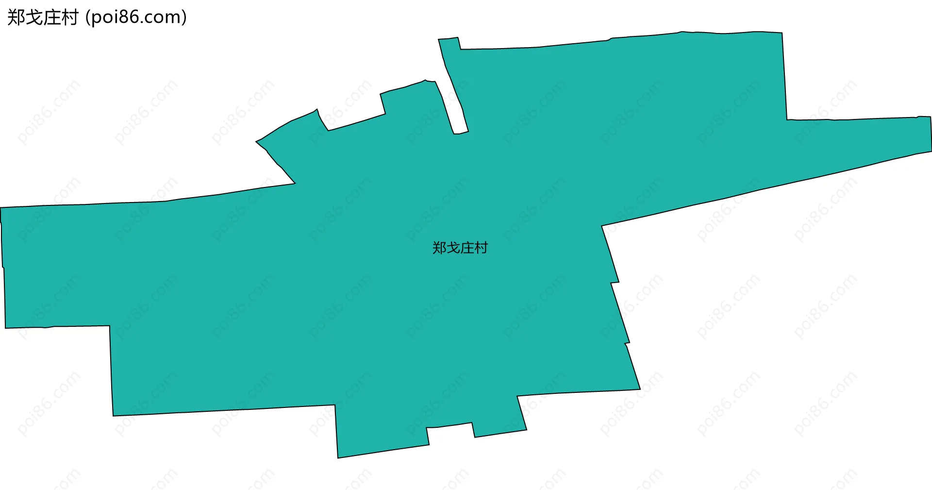 郑戈庄村边界地图