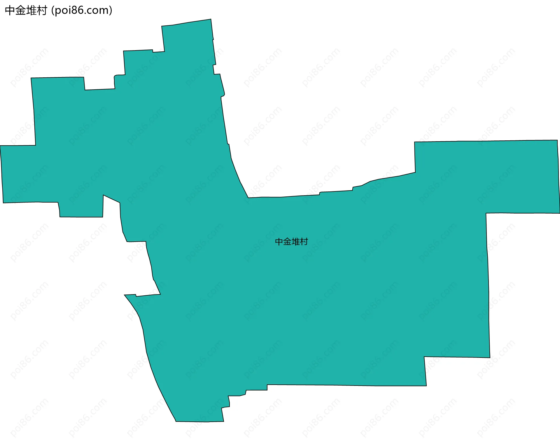 中金堆村边界地图