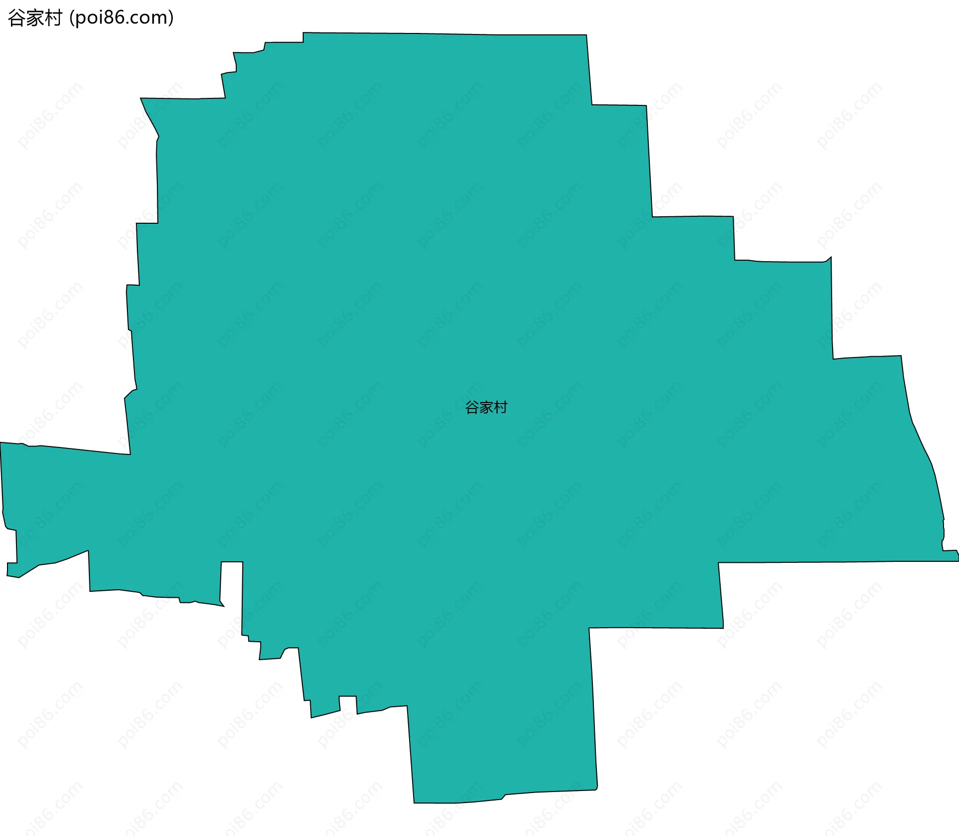 谷家村边界地图