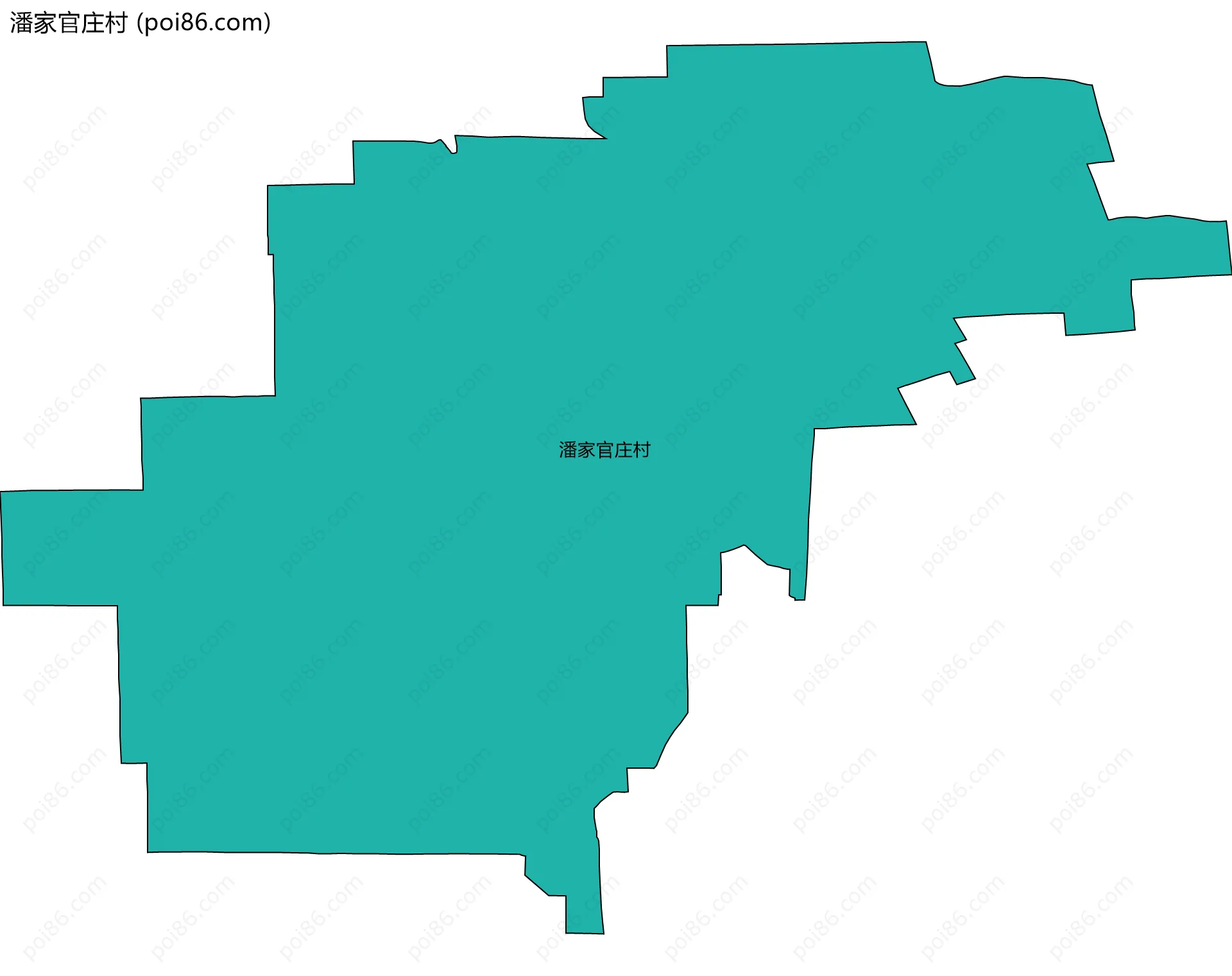潘家官庄村边界地图