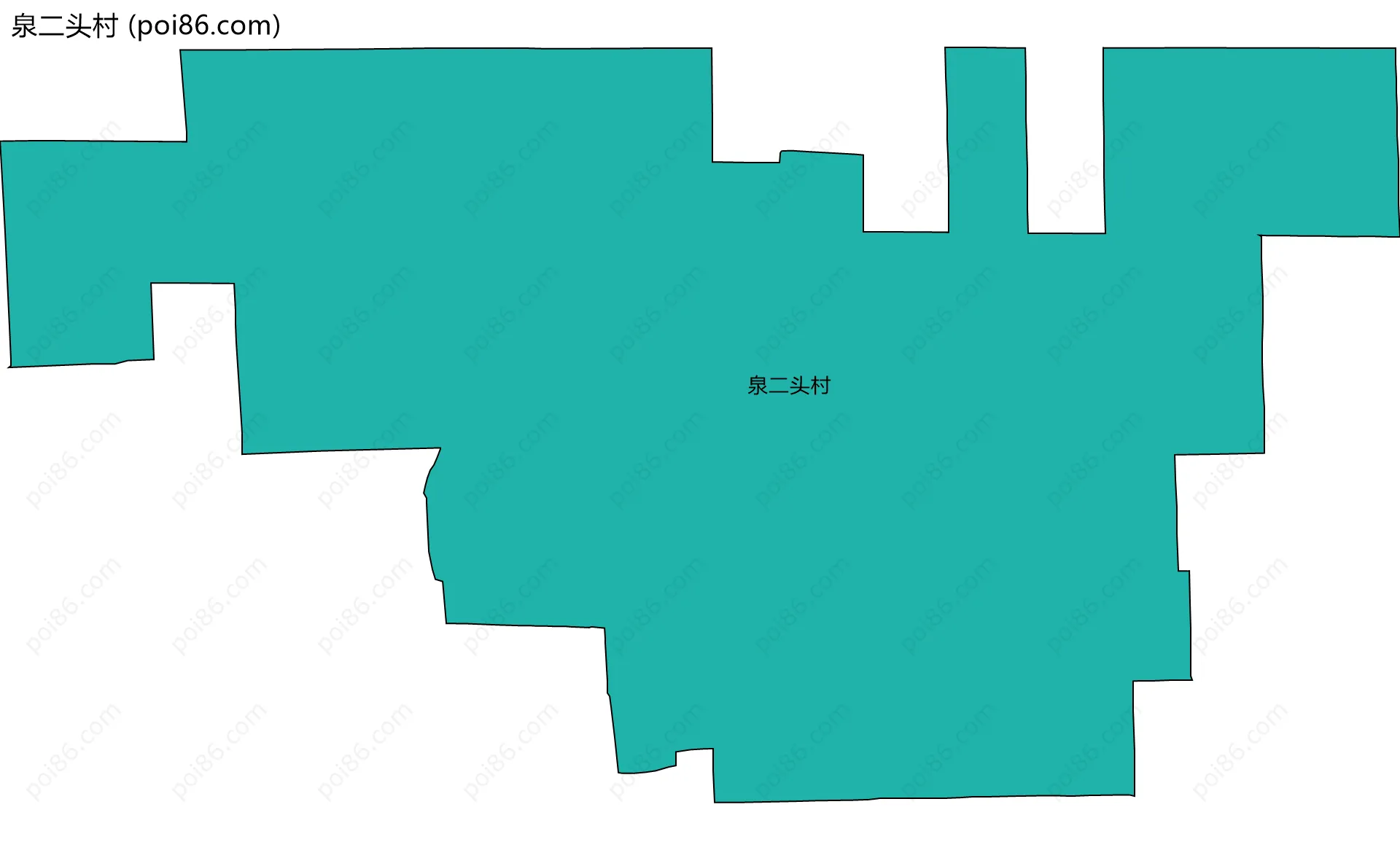 泉二头村边界地图