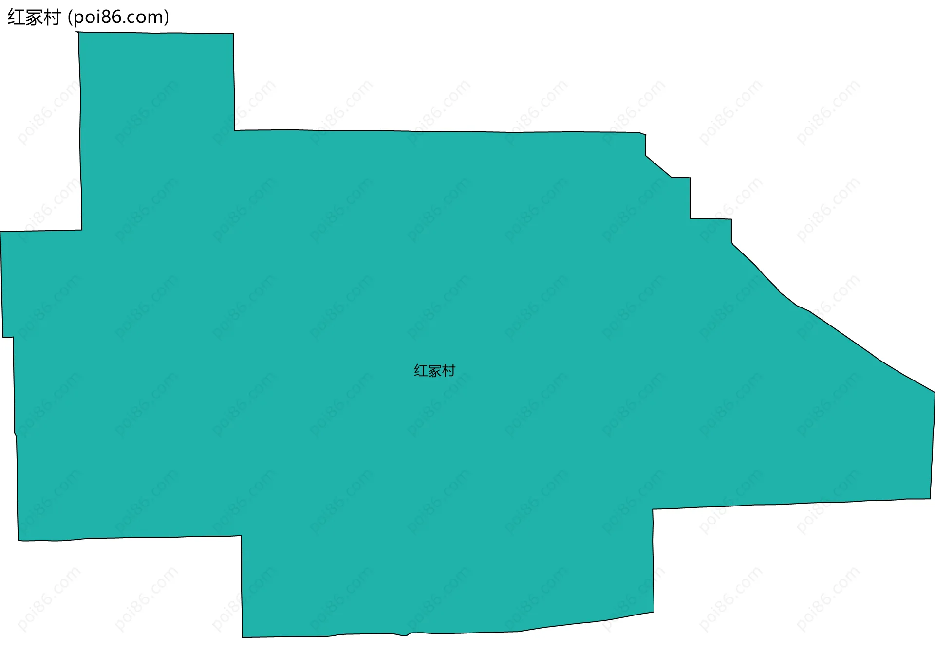 红冢村边界地图