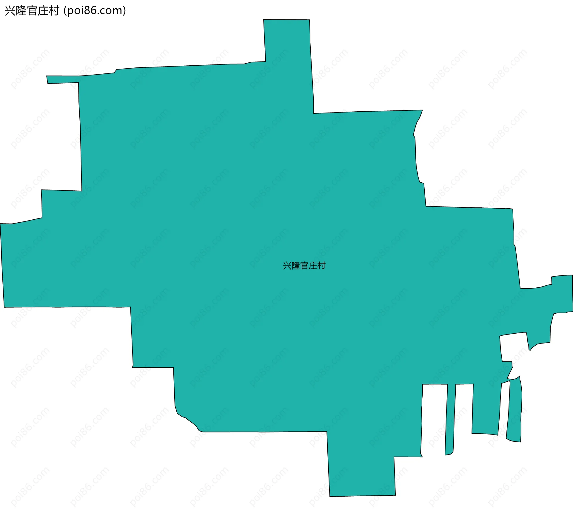 兴隆官庄村边界地图