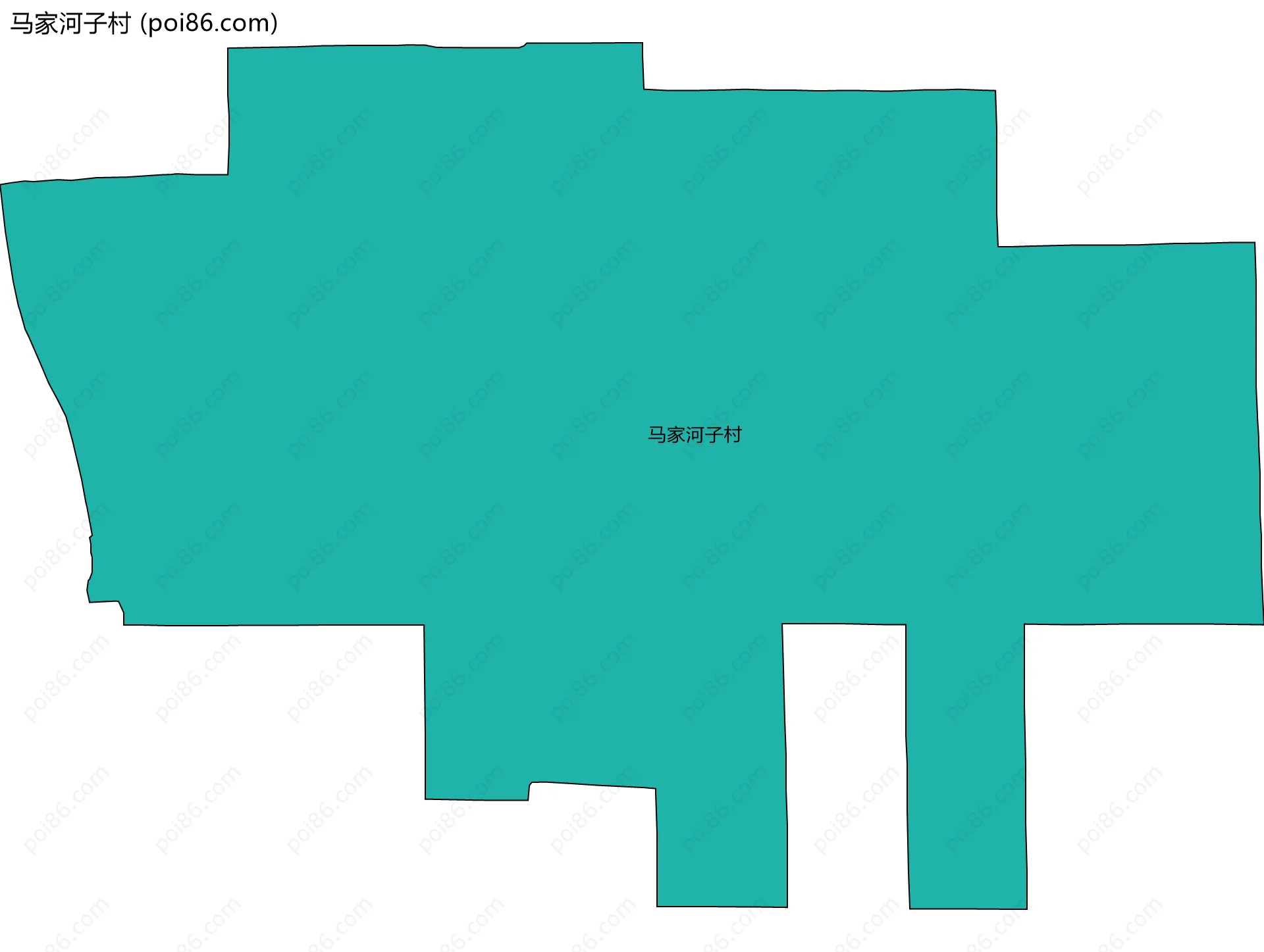 马家河子村边界地图