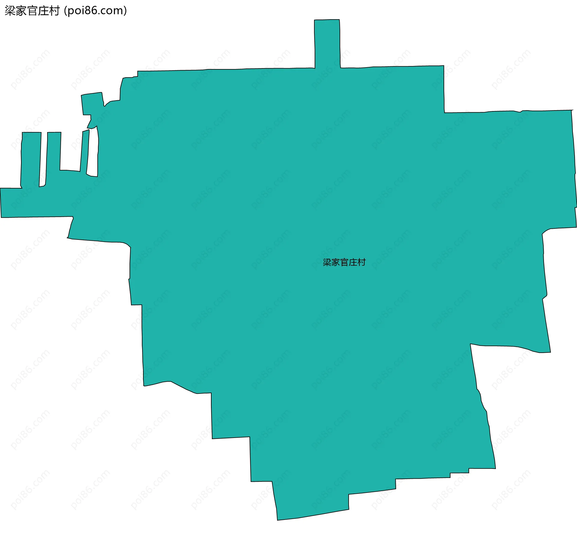 梁家官庄村边界地图