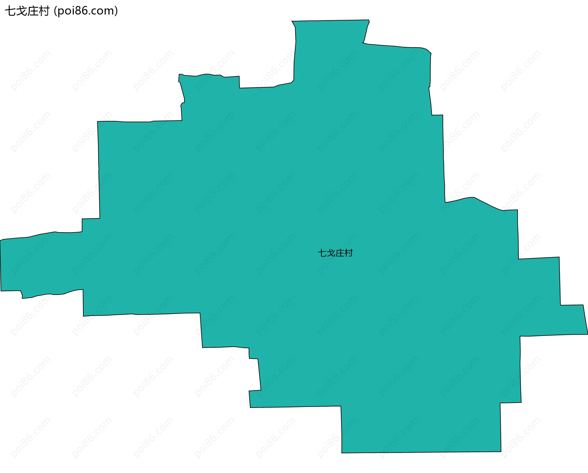 七戈庄村边界地图