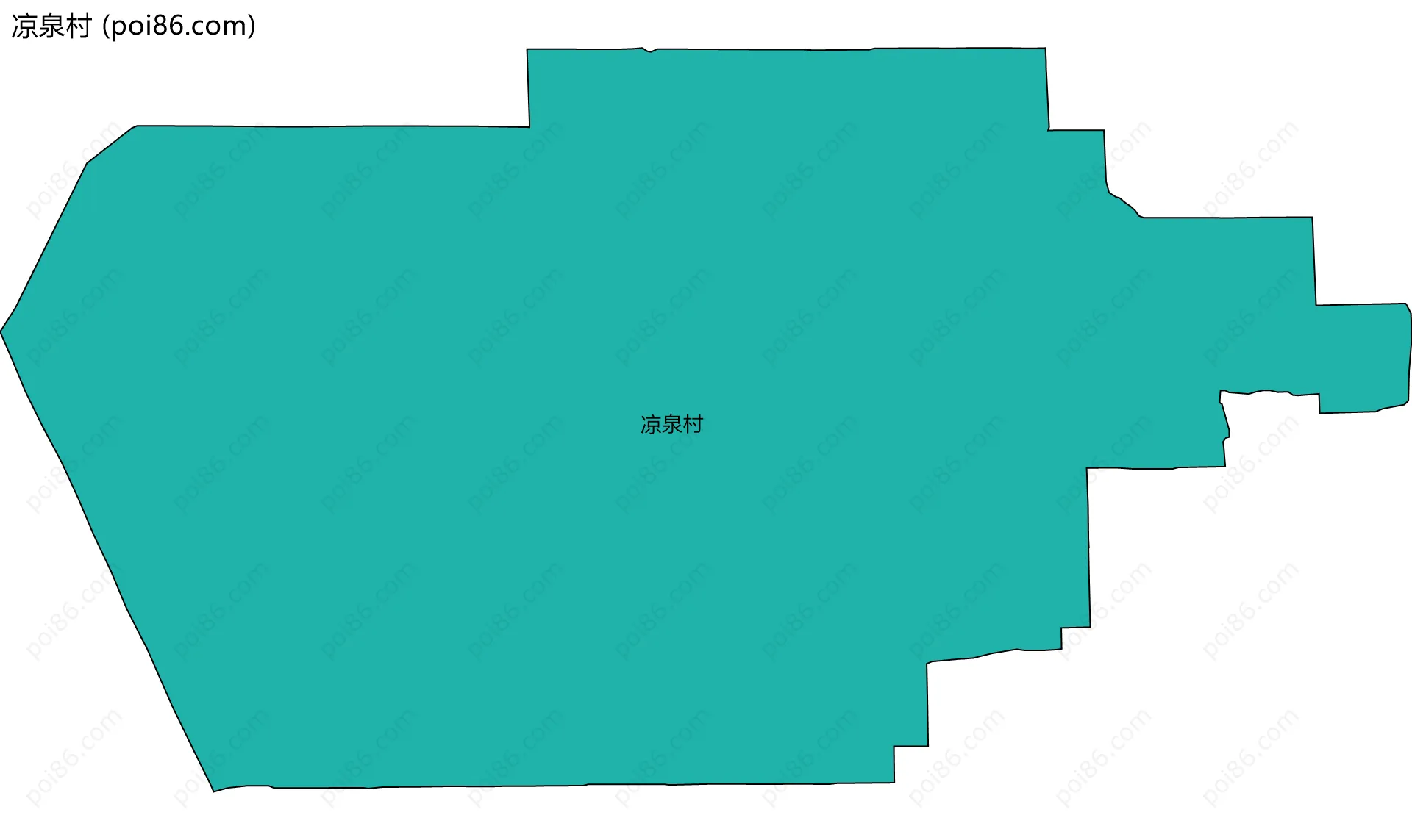 凉泉村边界地图