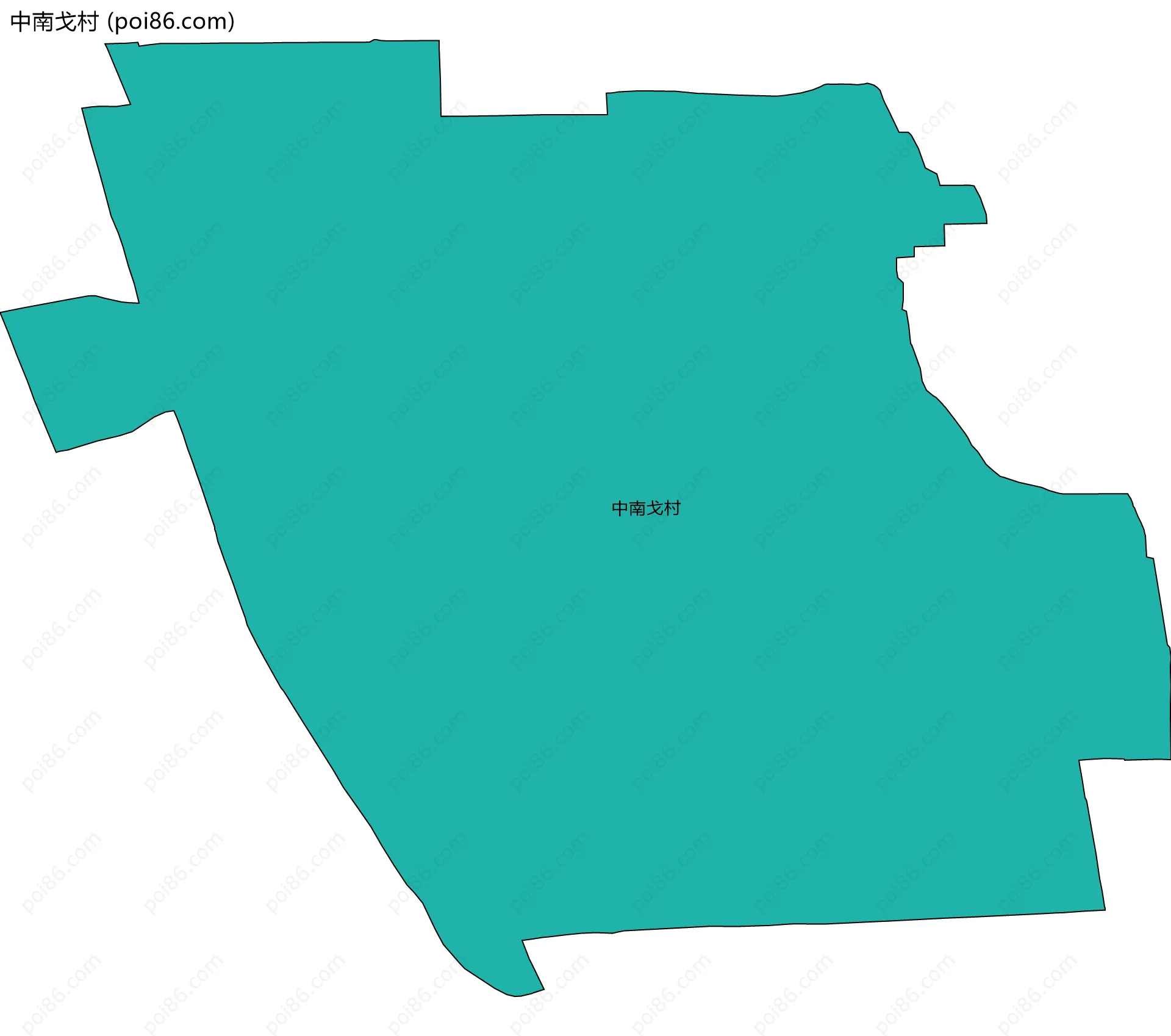 中南戈村边界地图