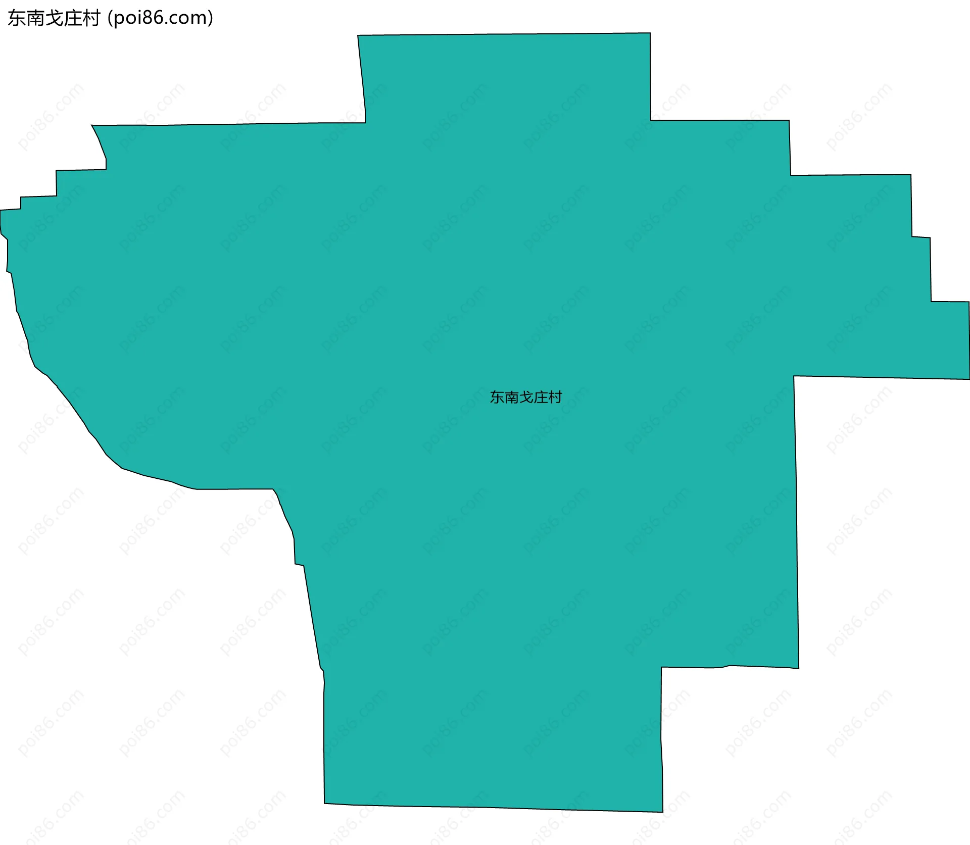 东南戈庄村边界地图