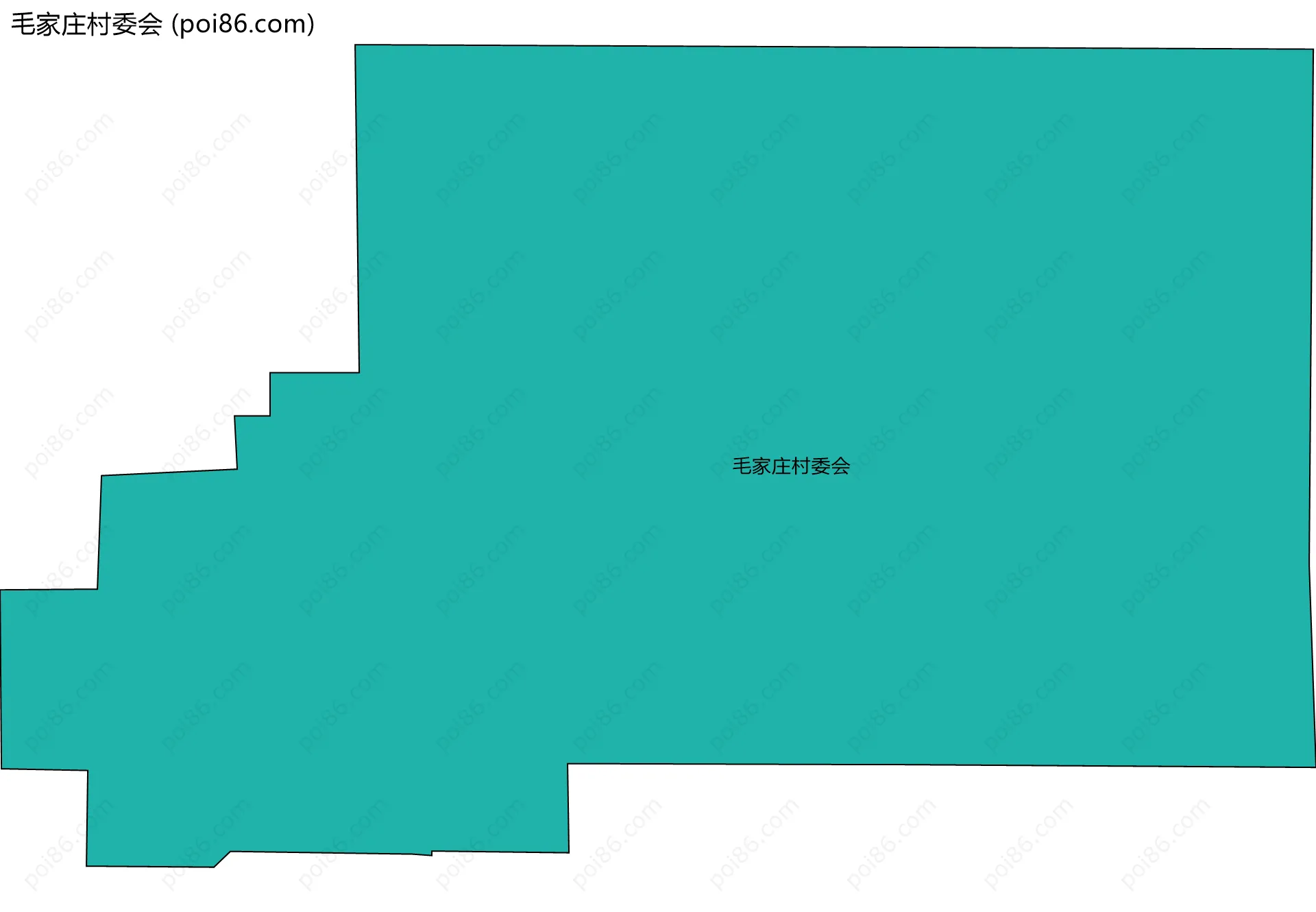 毛家庄村委会边界地图