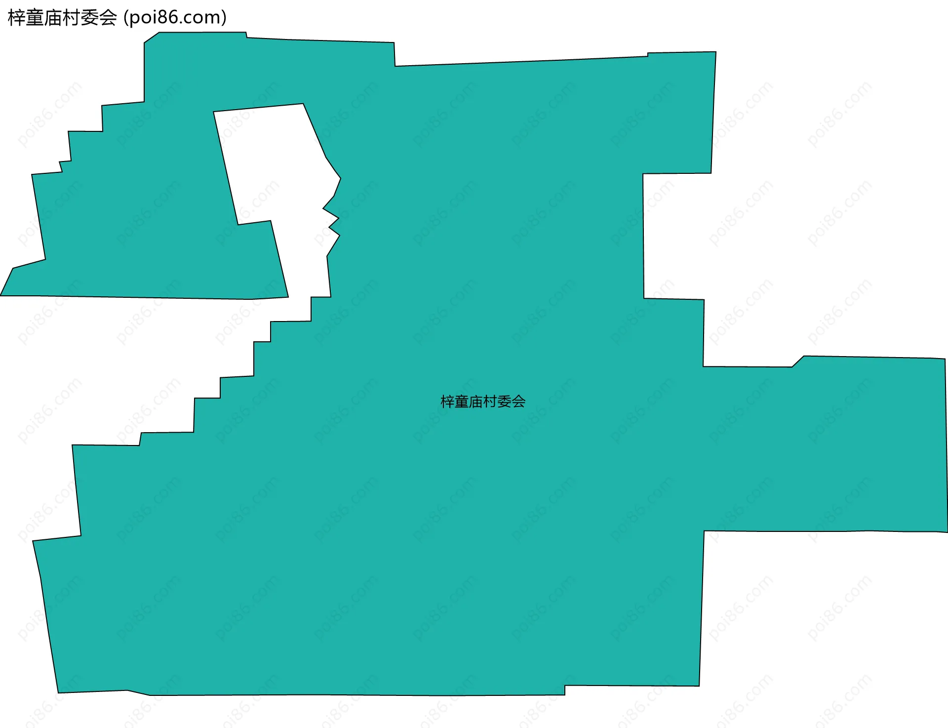 梓童庙村委会边界地图