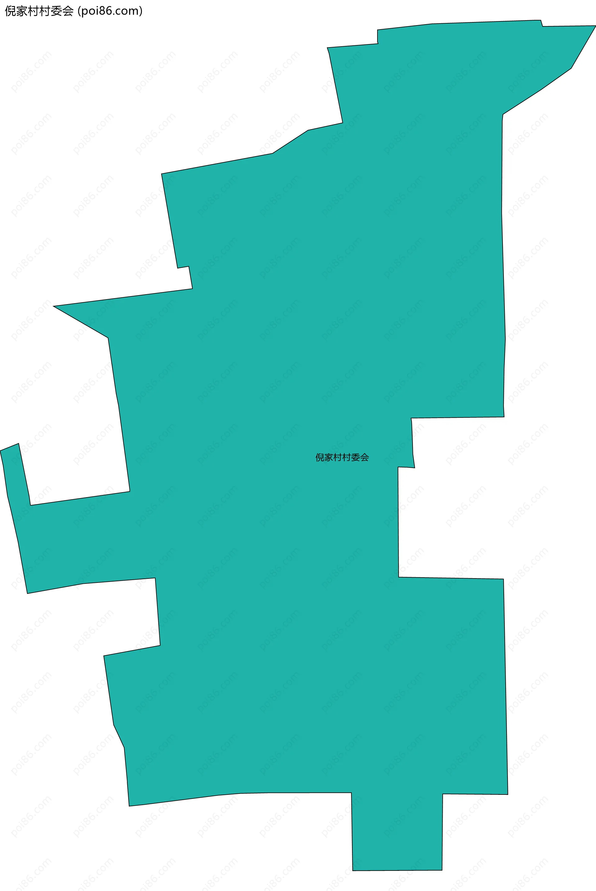 倪家村村委会边界地图
