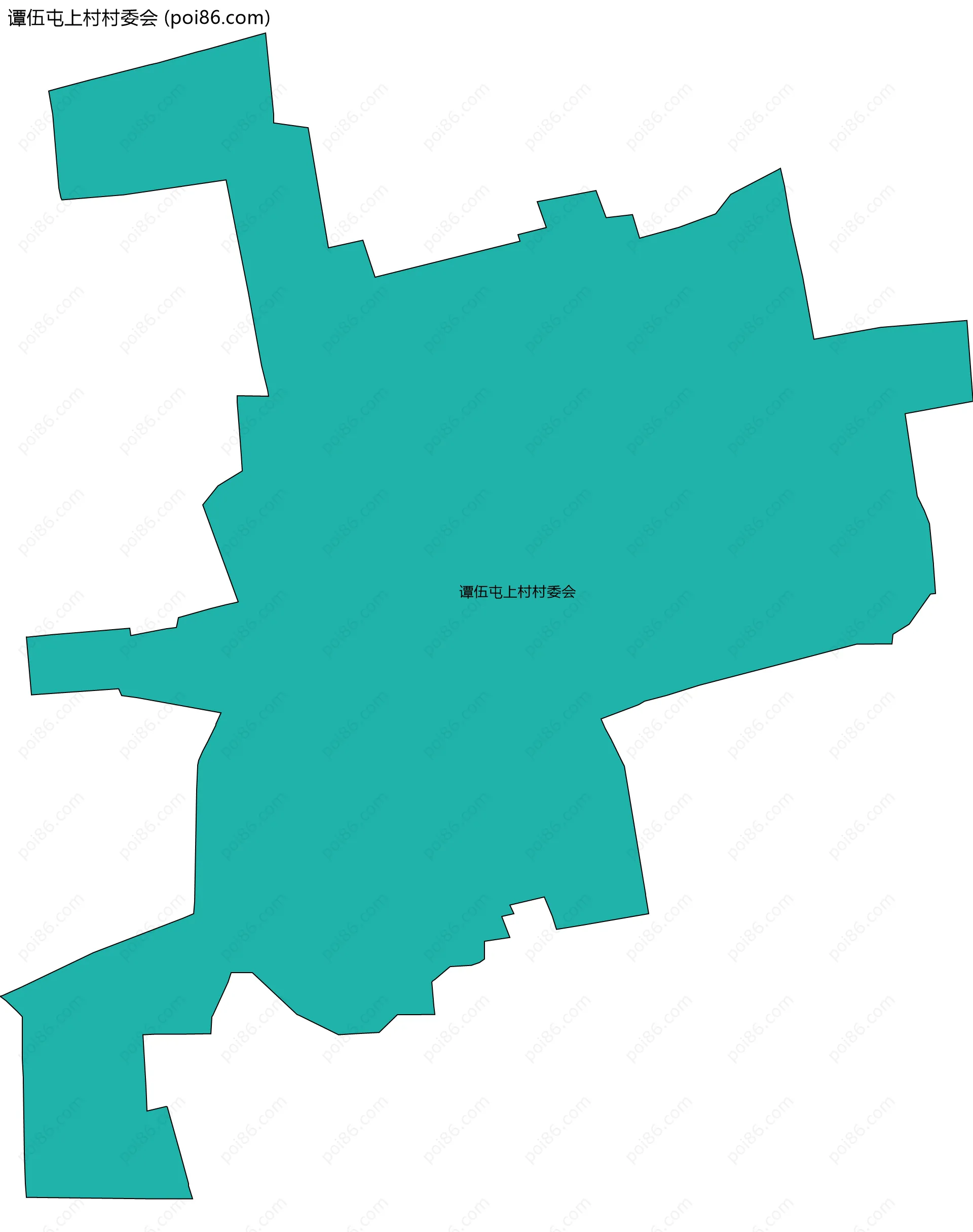 谭伍屯上村村委会边界地图