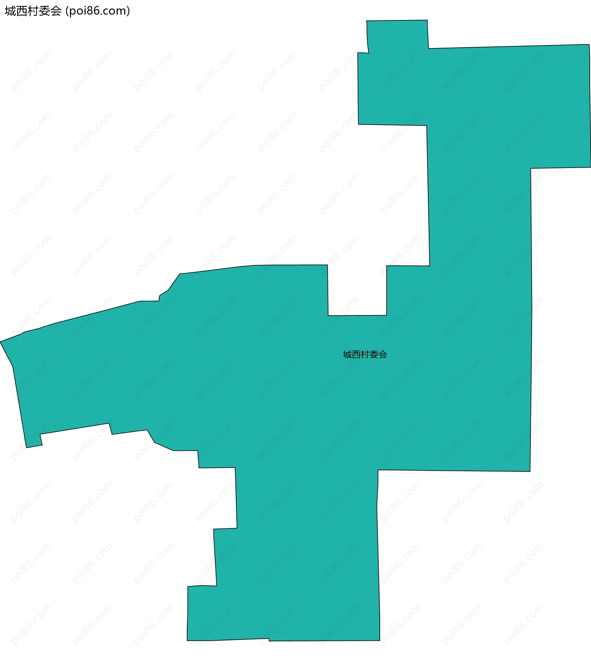 城西村委会边界地图
