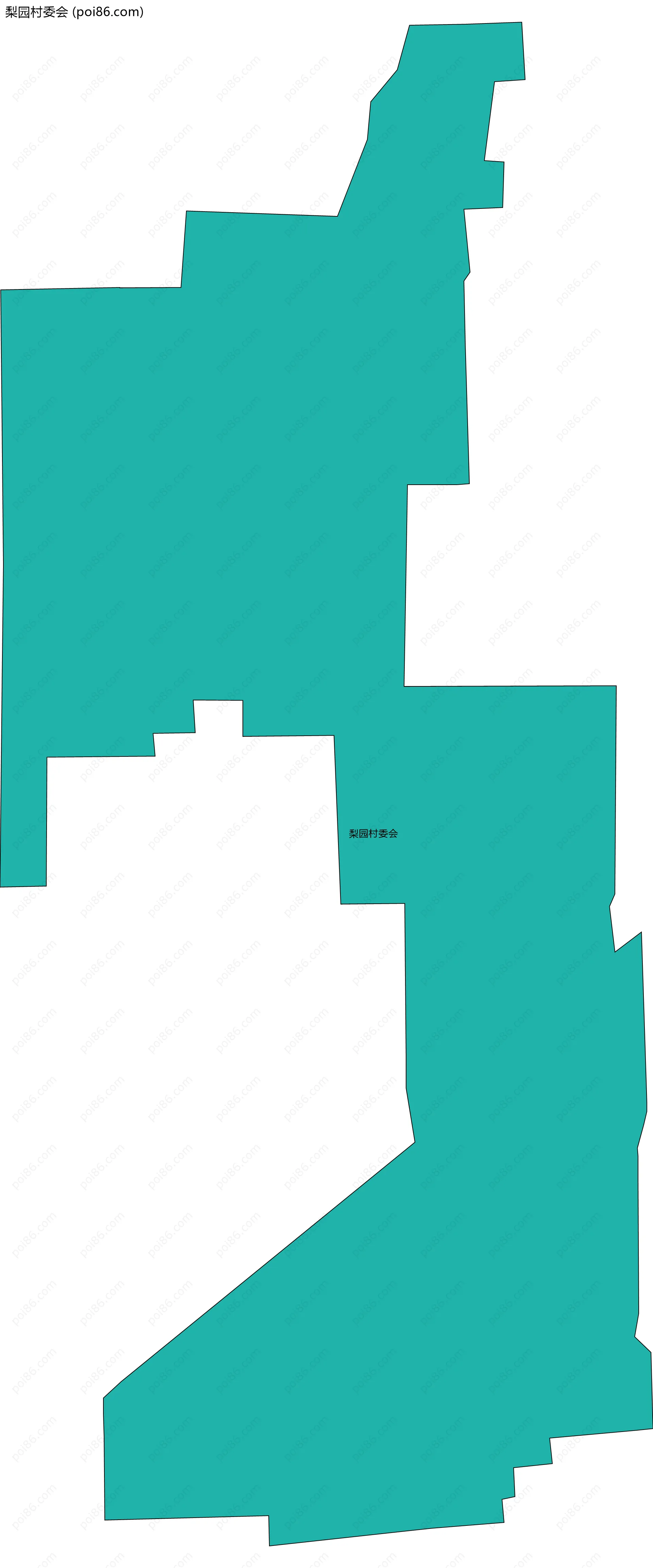 梨园村委会边界地图