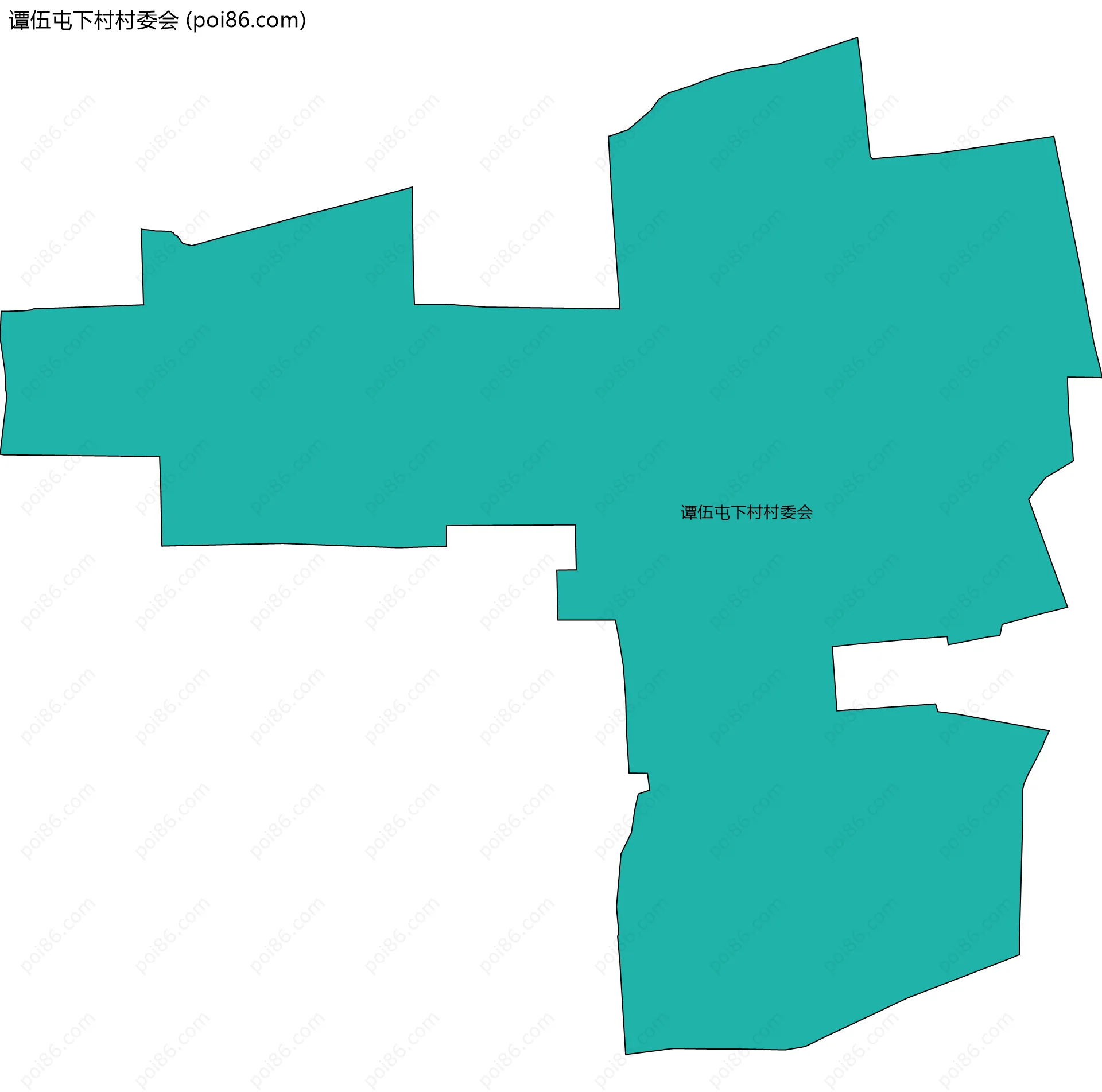 谭伍屯下村村委会边界地图