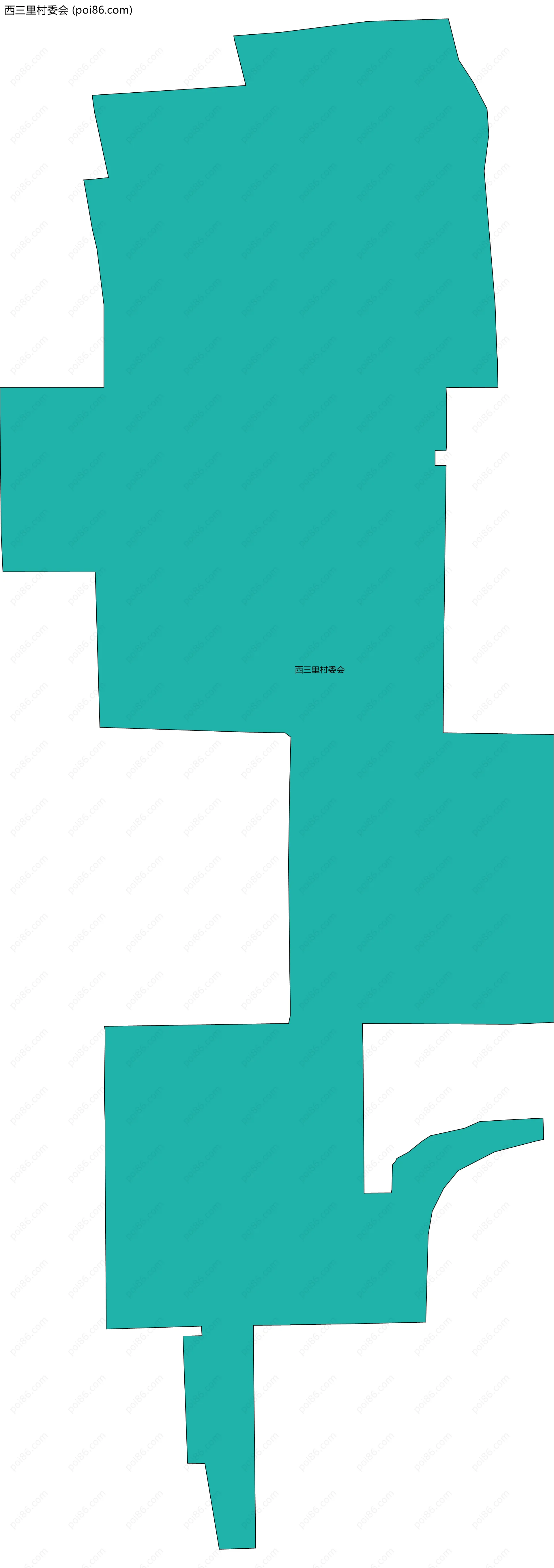 西三里村委会边界地图