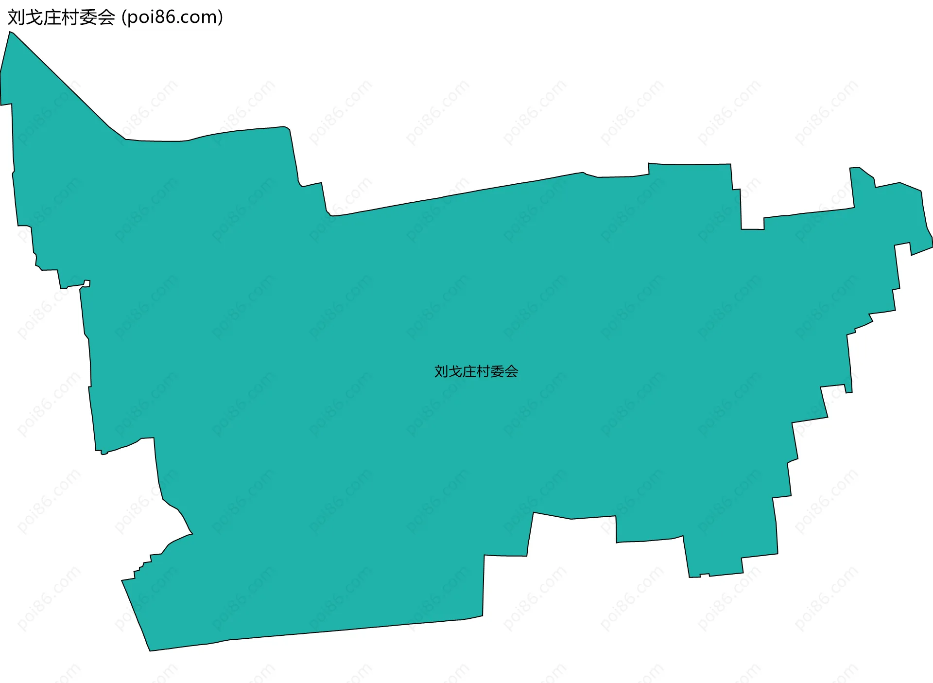 刘戈庄村委会边界地图