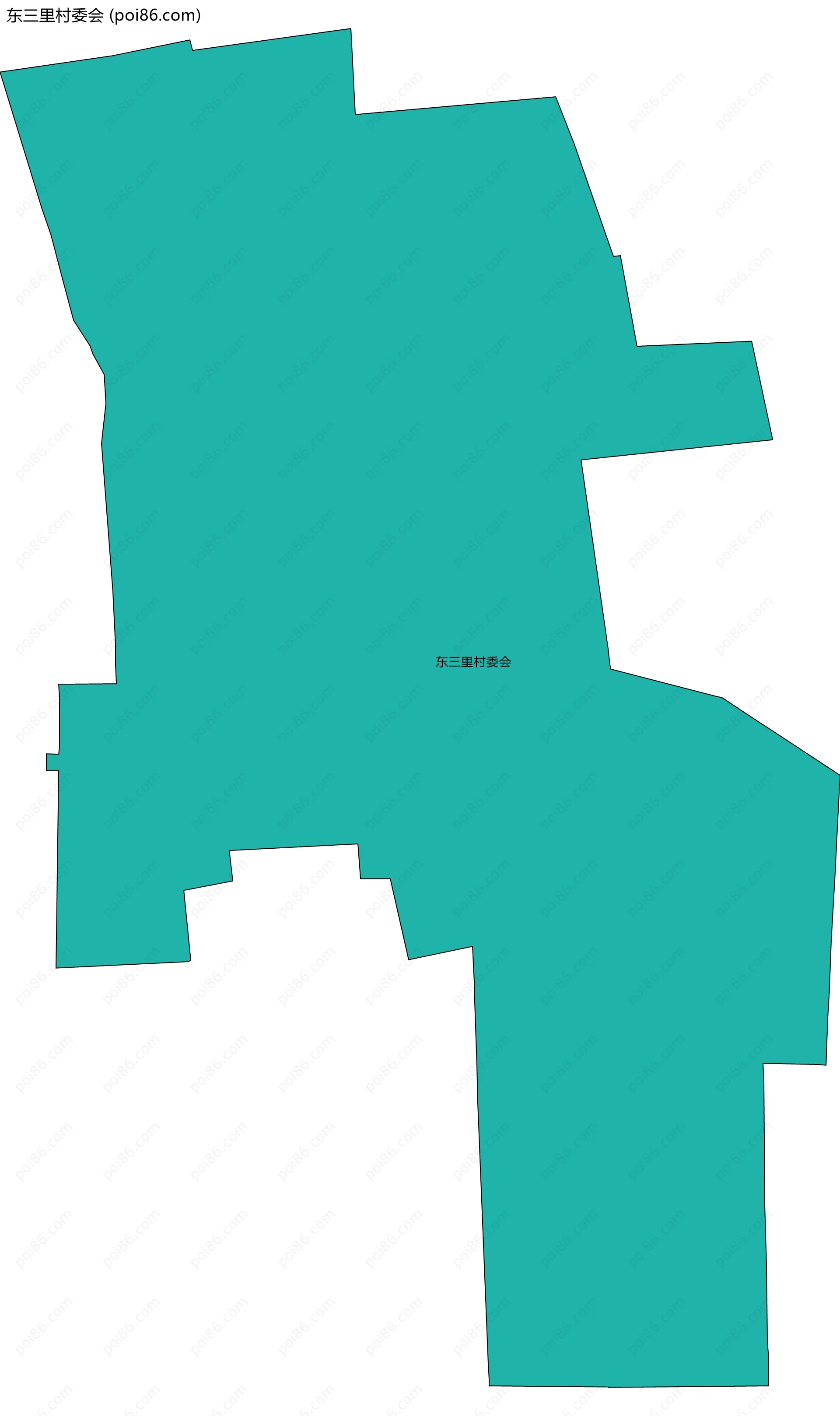 东三里村委会边界地图