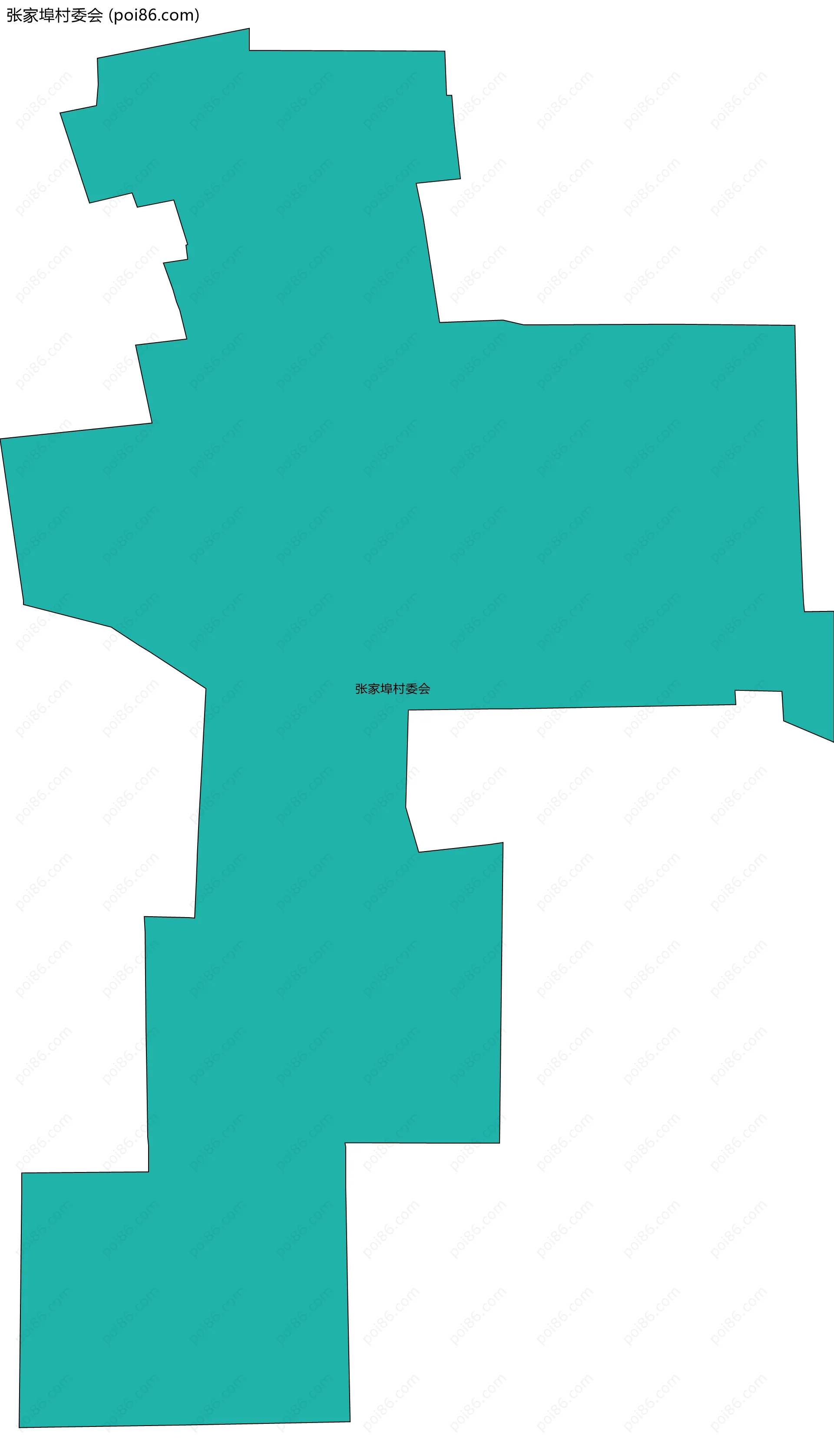 张家埠村委会边界地图