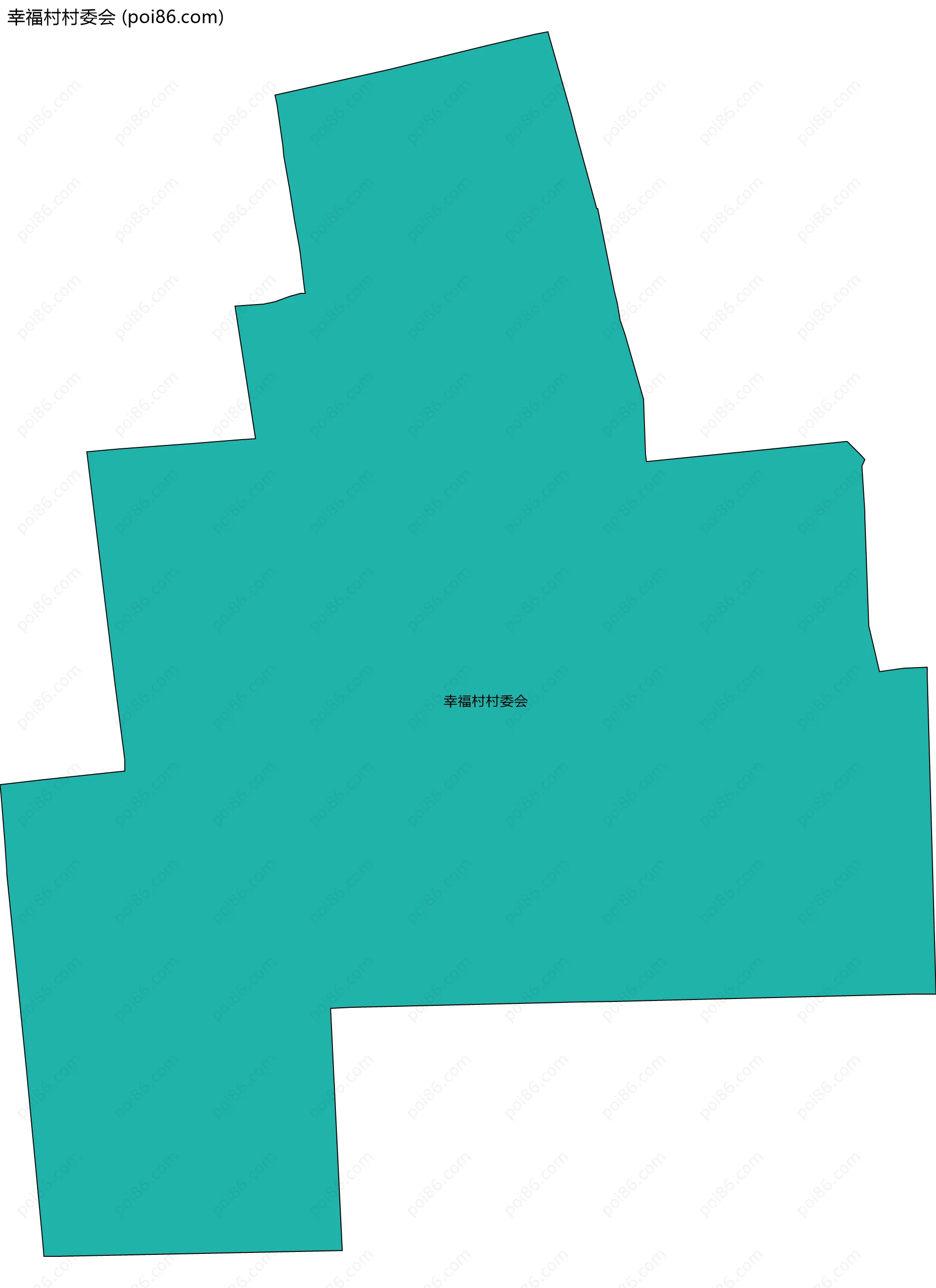 幸福村村委会边界地图