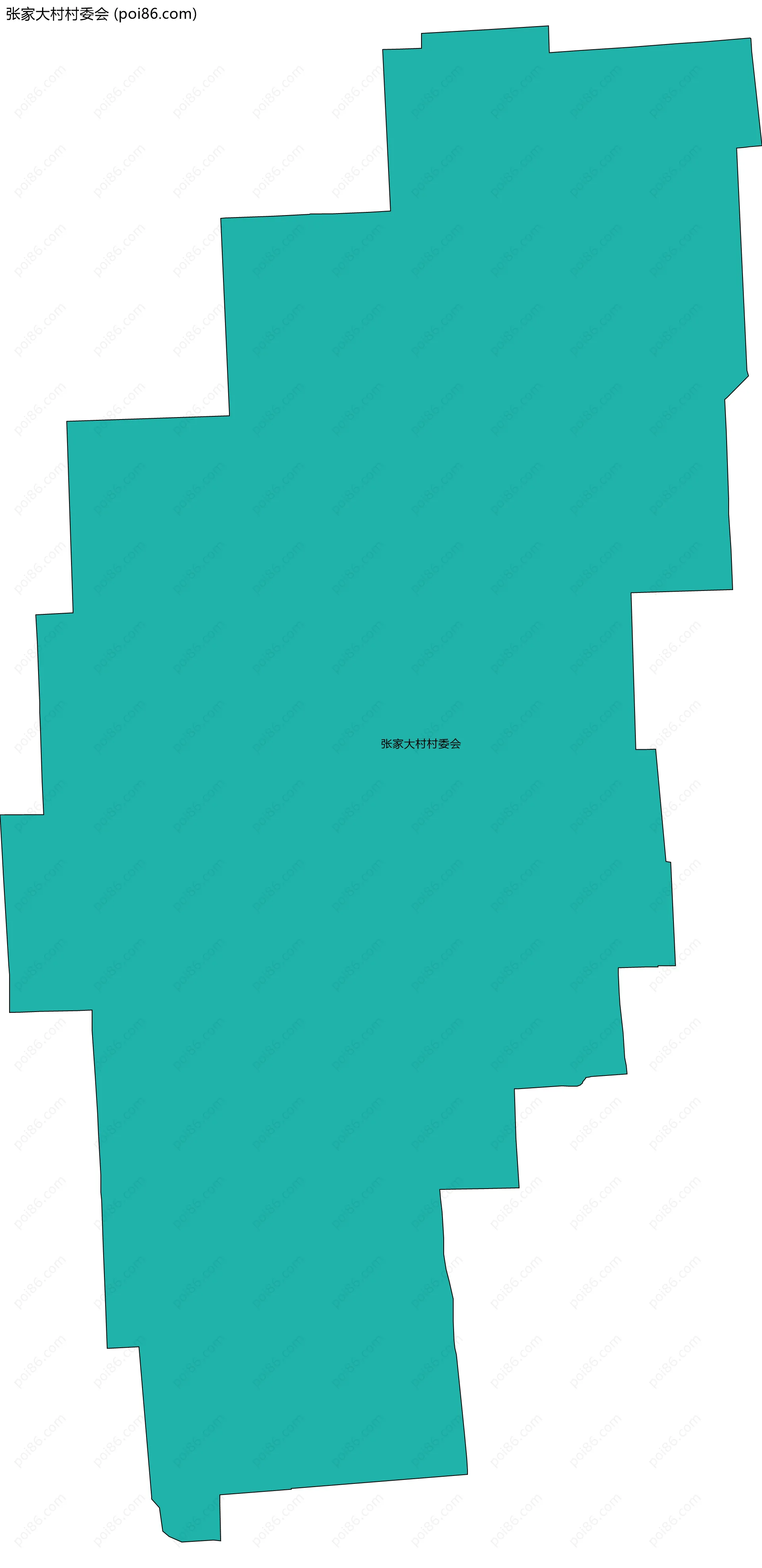 张家大村村委会边界地图