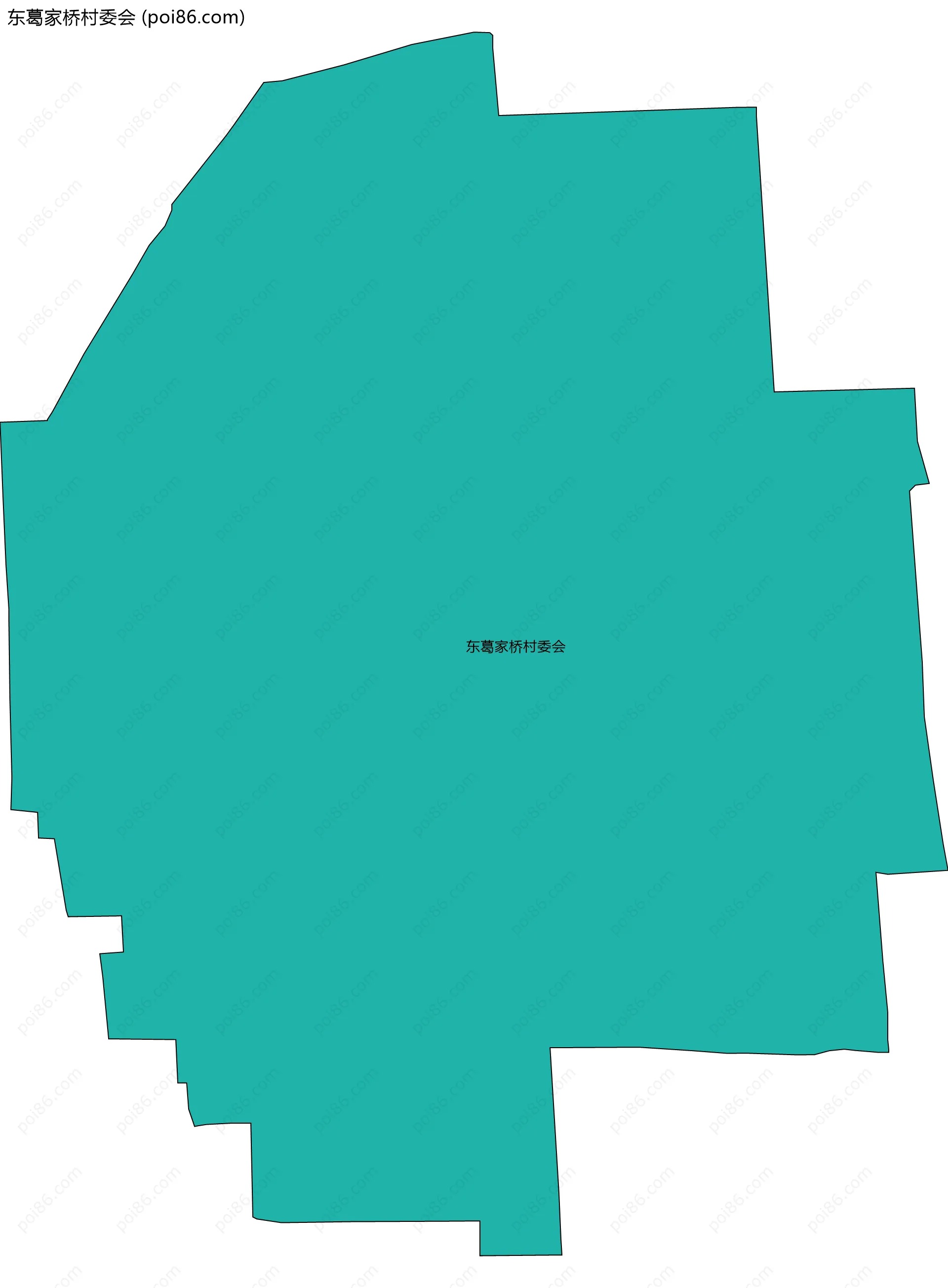 东葛家桥村委会边界地图