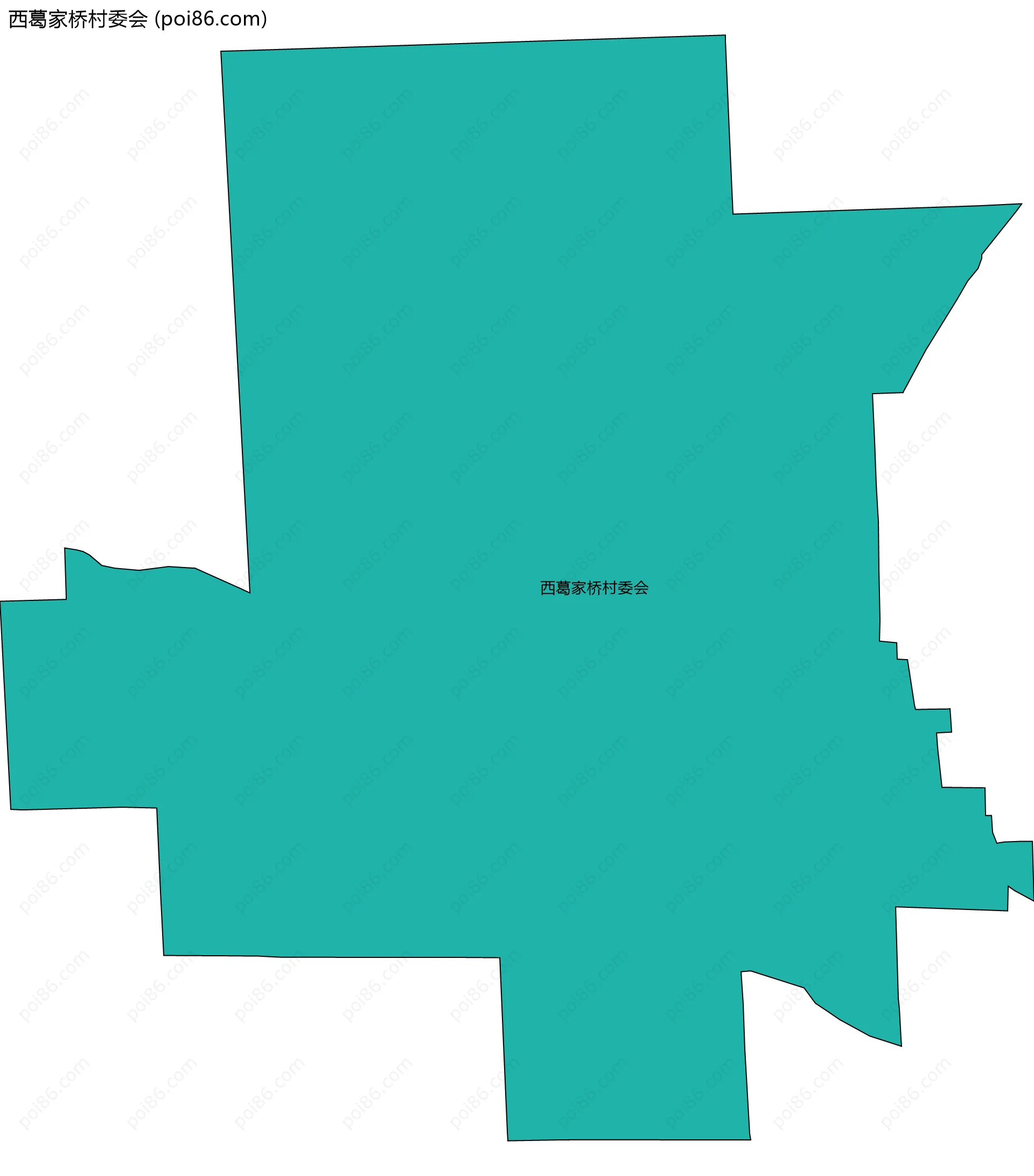 西葛家桥村委会边界地图