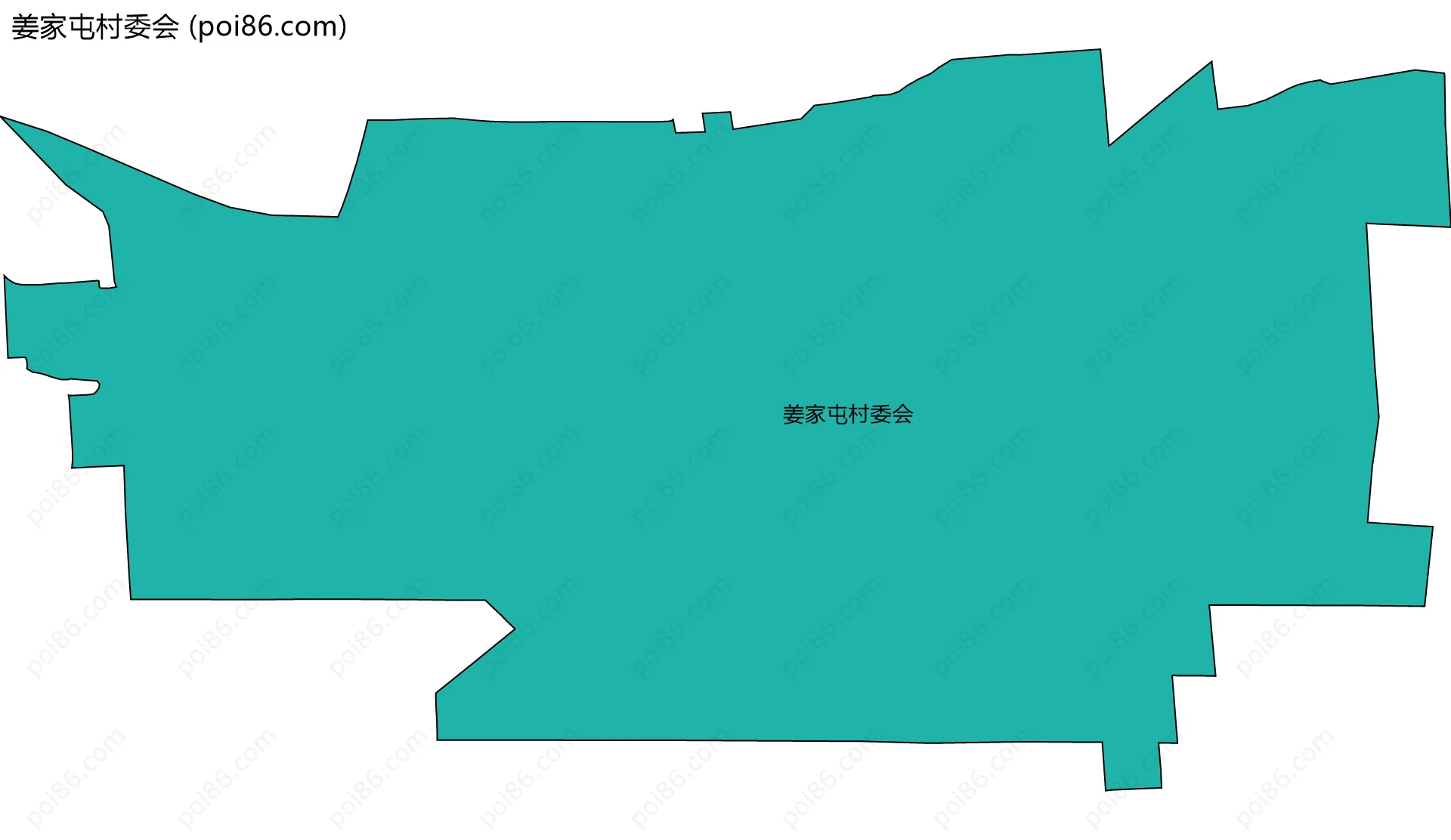 姜家屯村委会边界地图