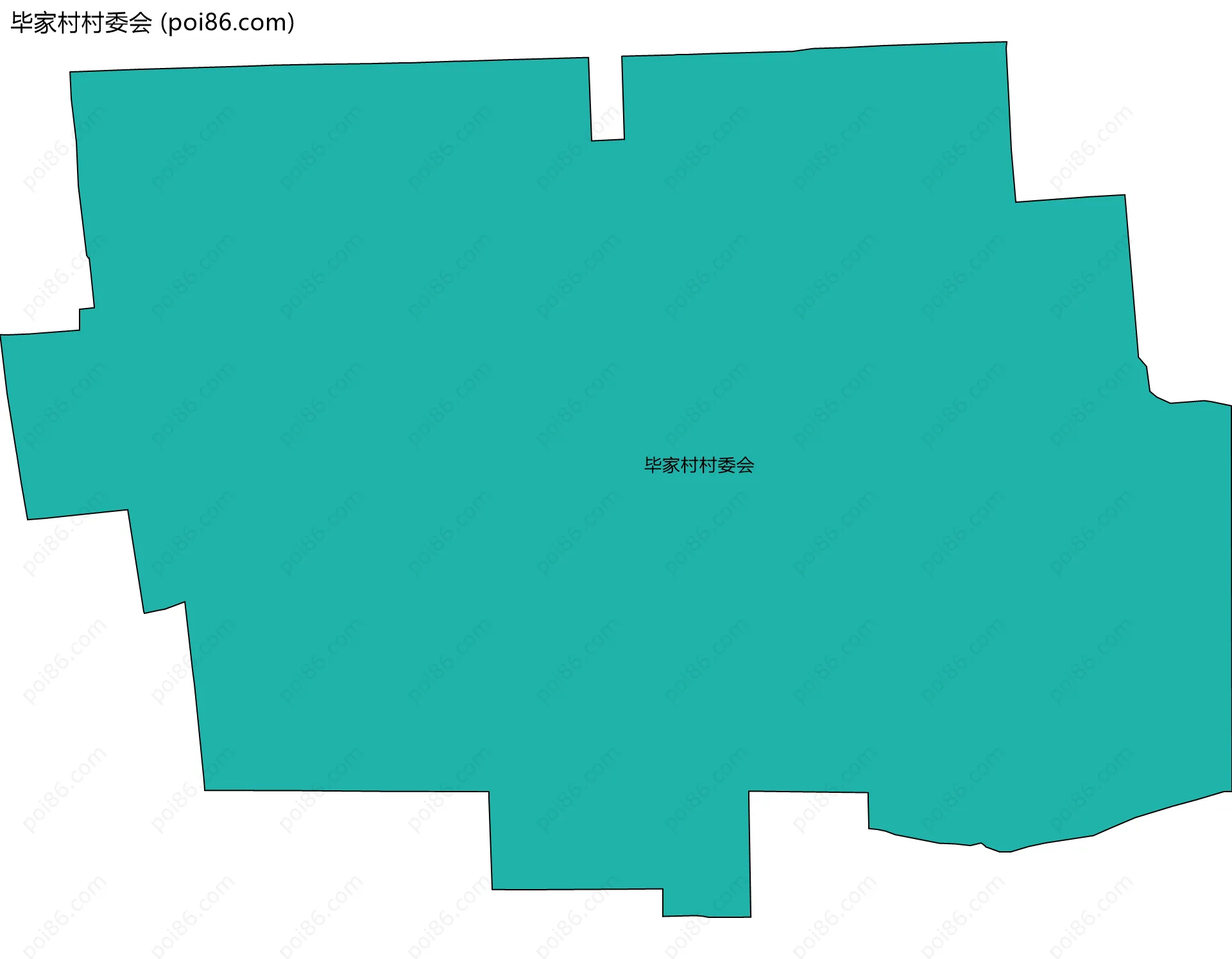 毕家村村委会边界地图