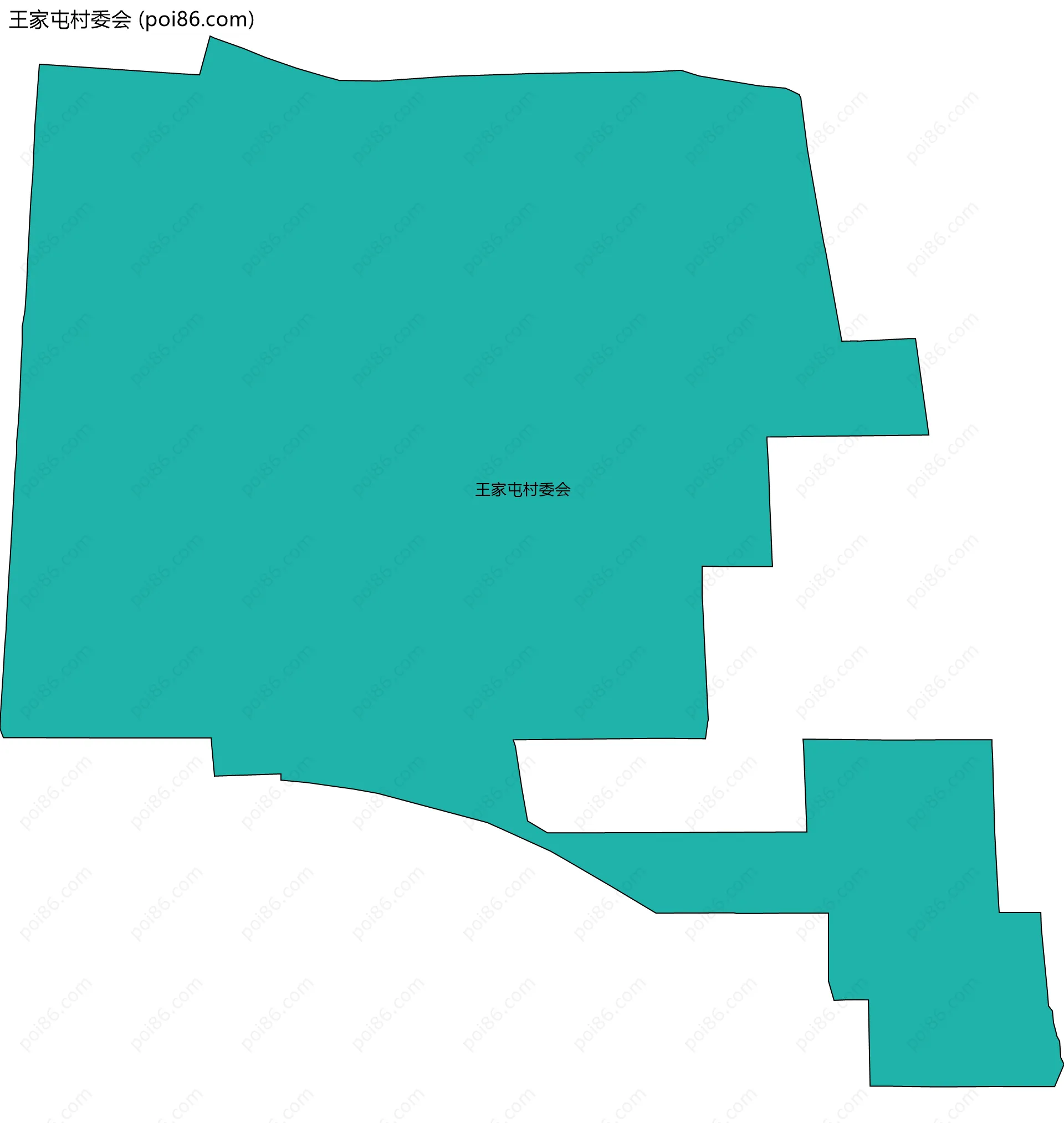 王家屯村委会边界地图