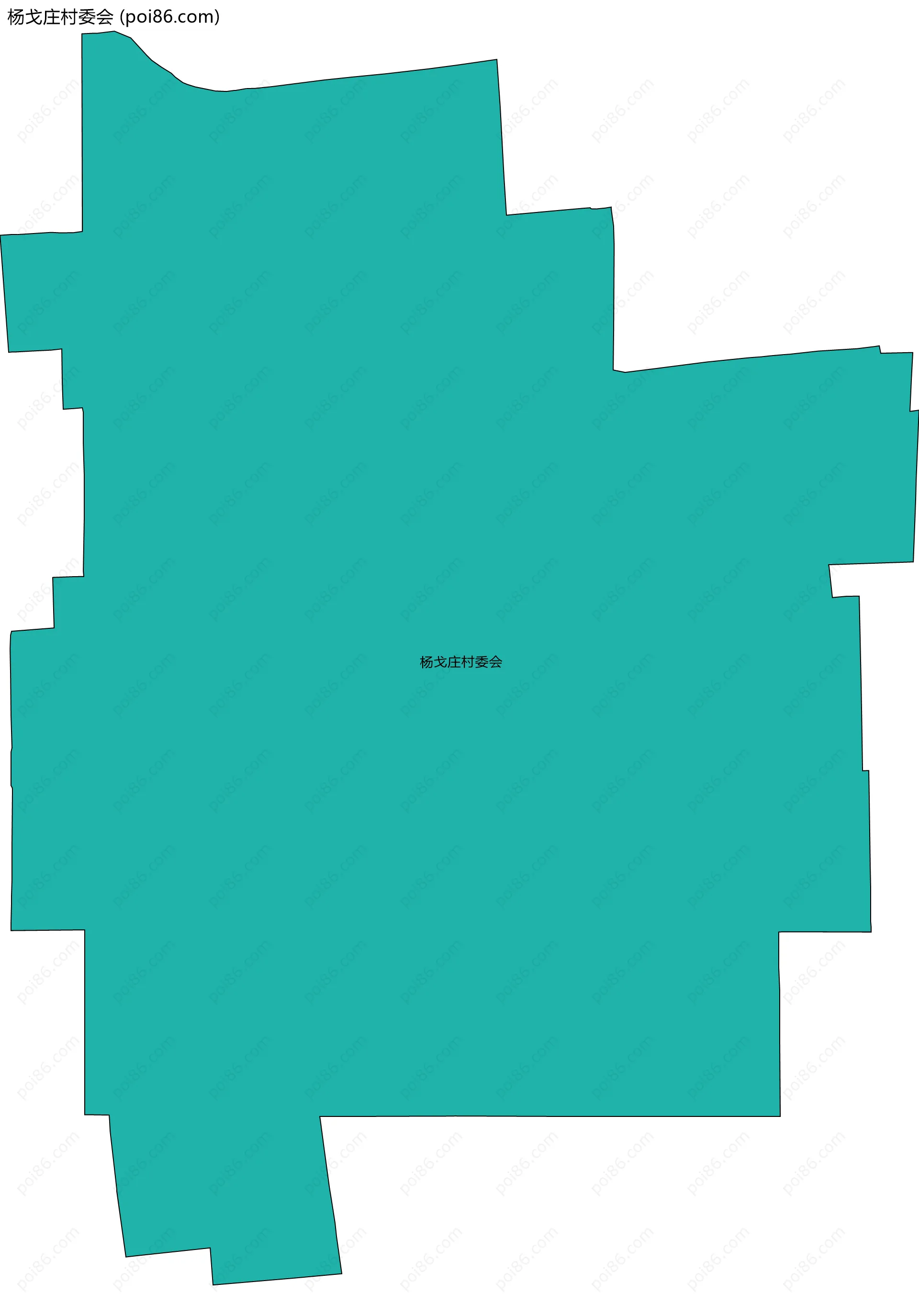 杨戈庄村委会边界地图