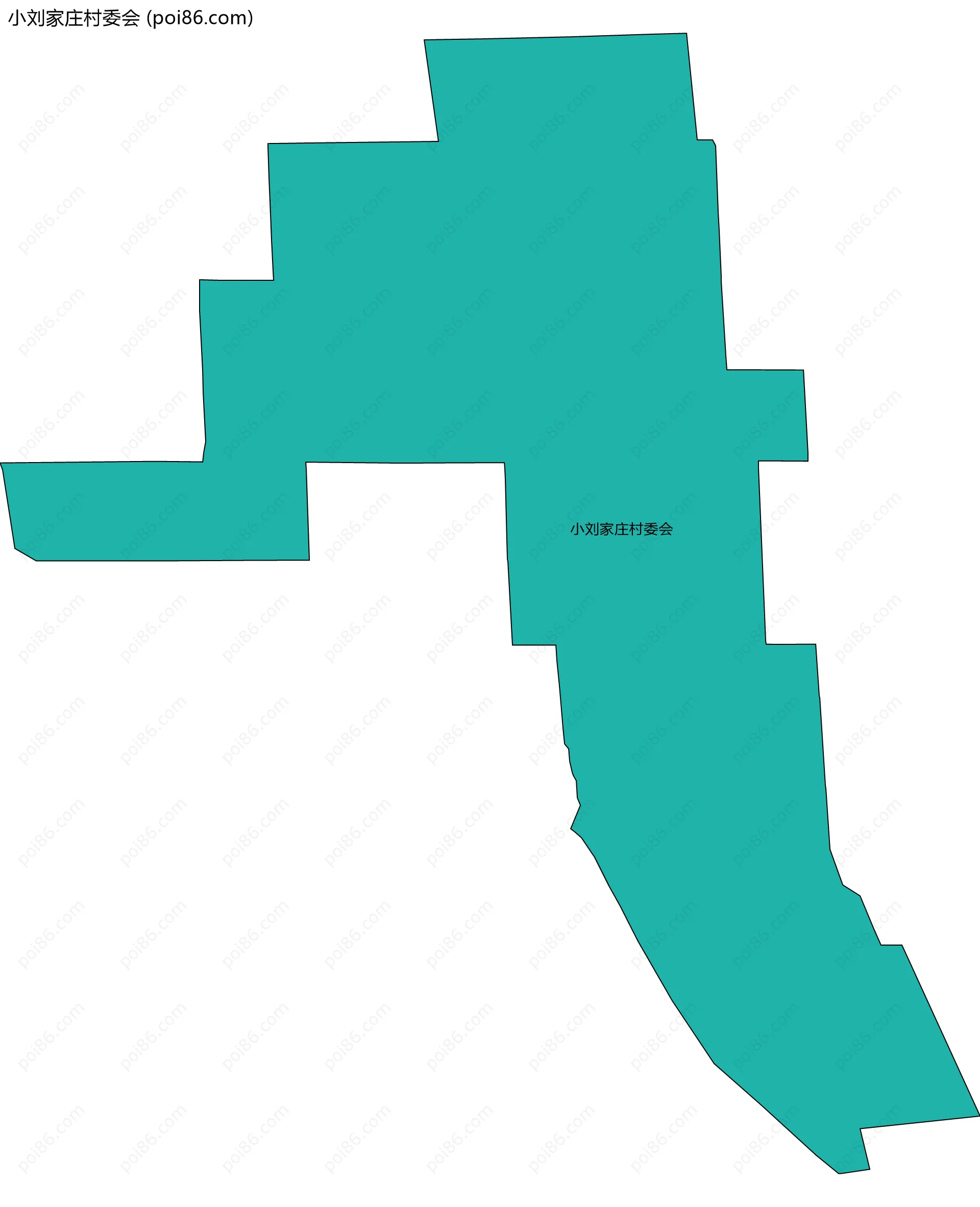 小刘家庄村委会边界地图