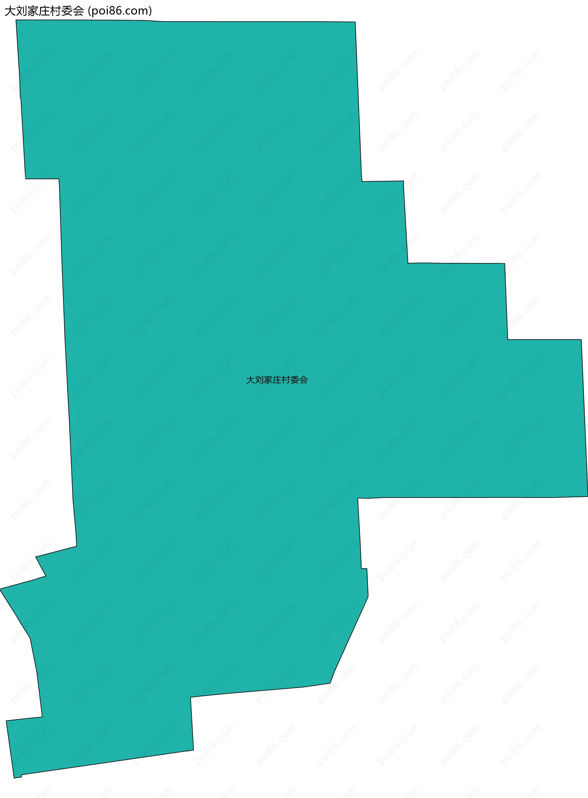 大刘家庄村委会边界地图