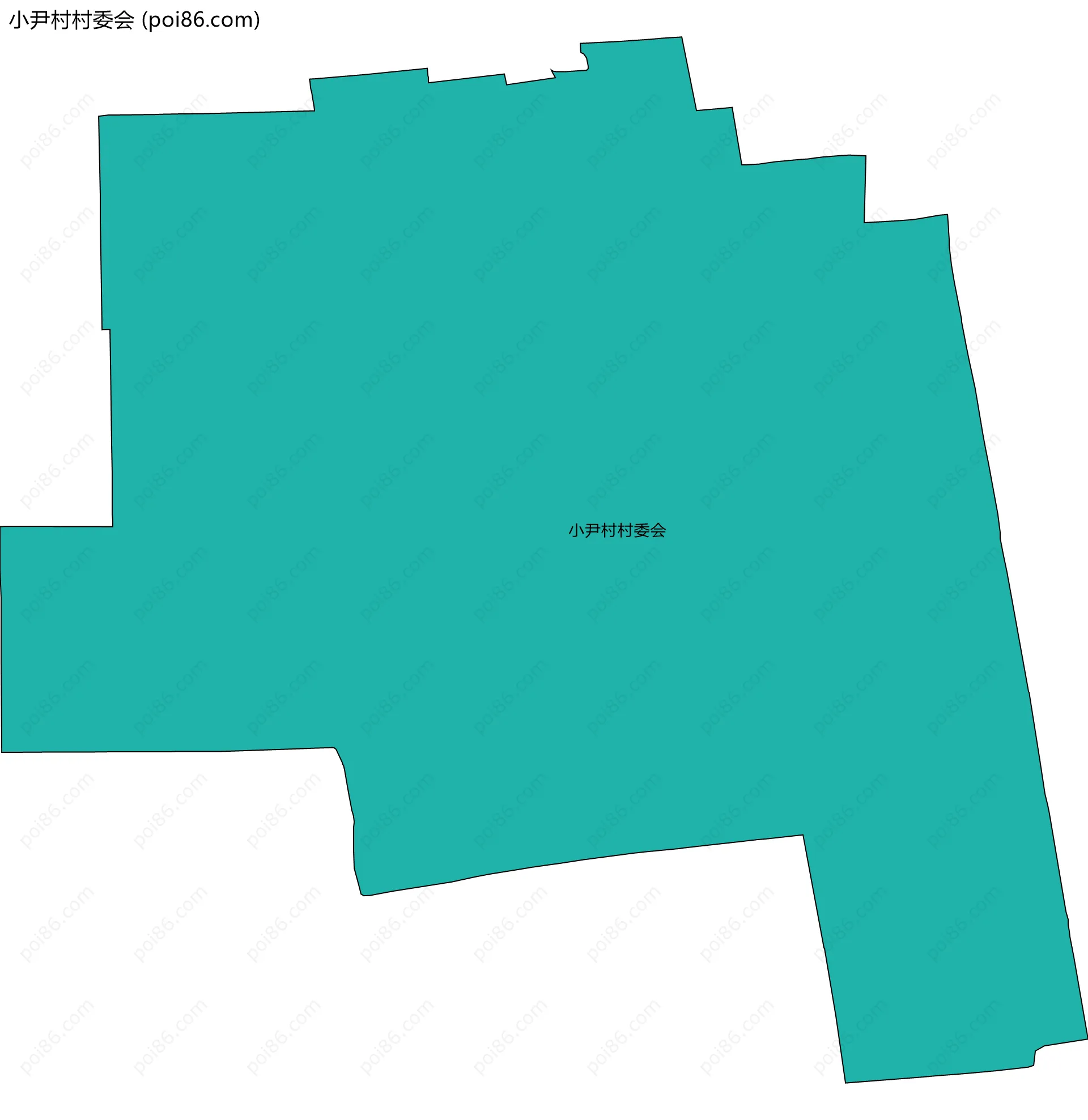 小尹村村委会边界地图