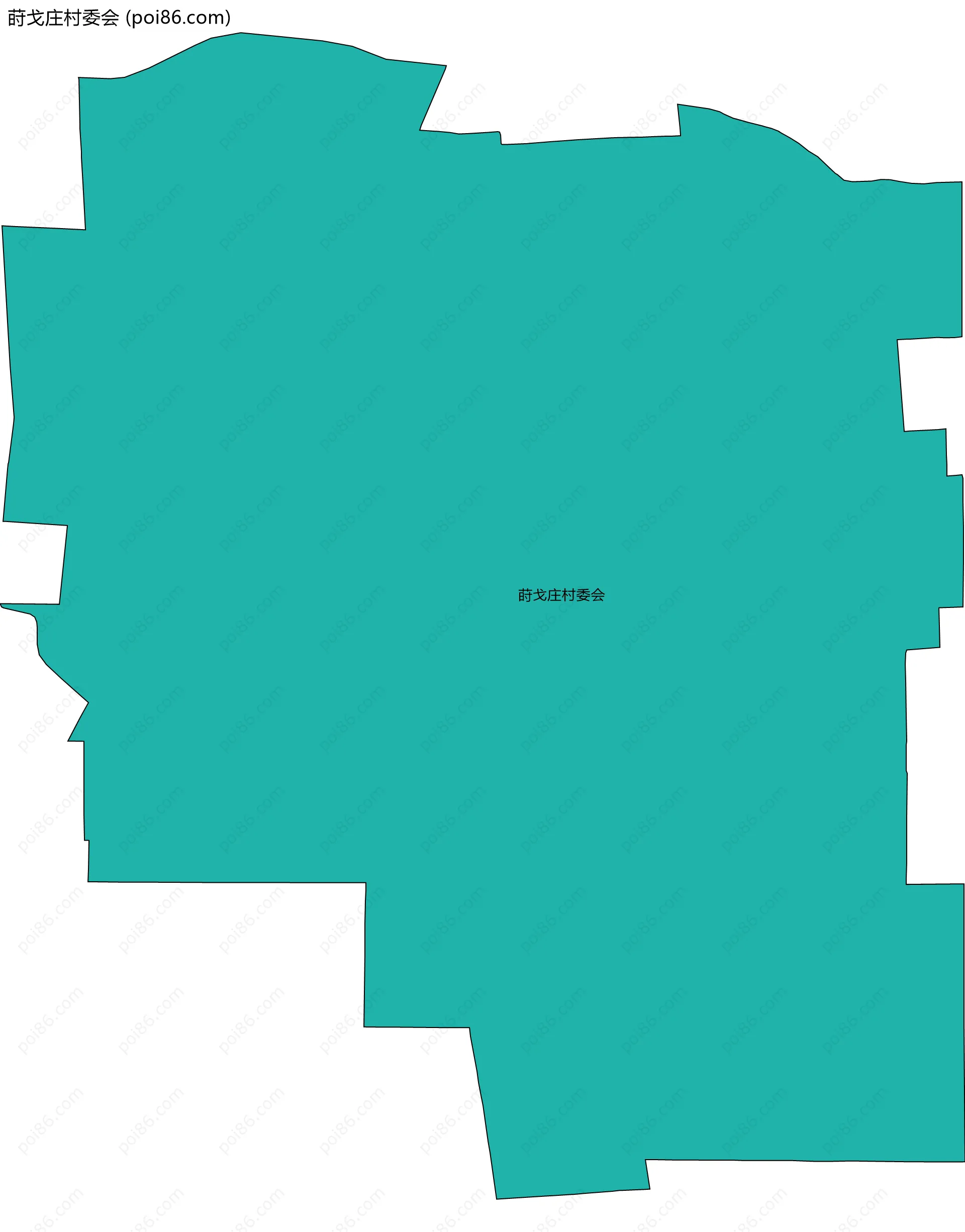 莳戈庄村委会边界地图