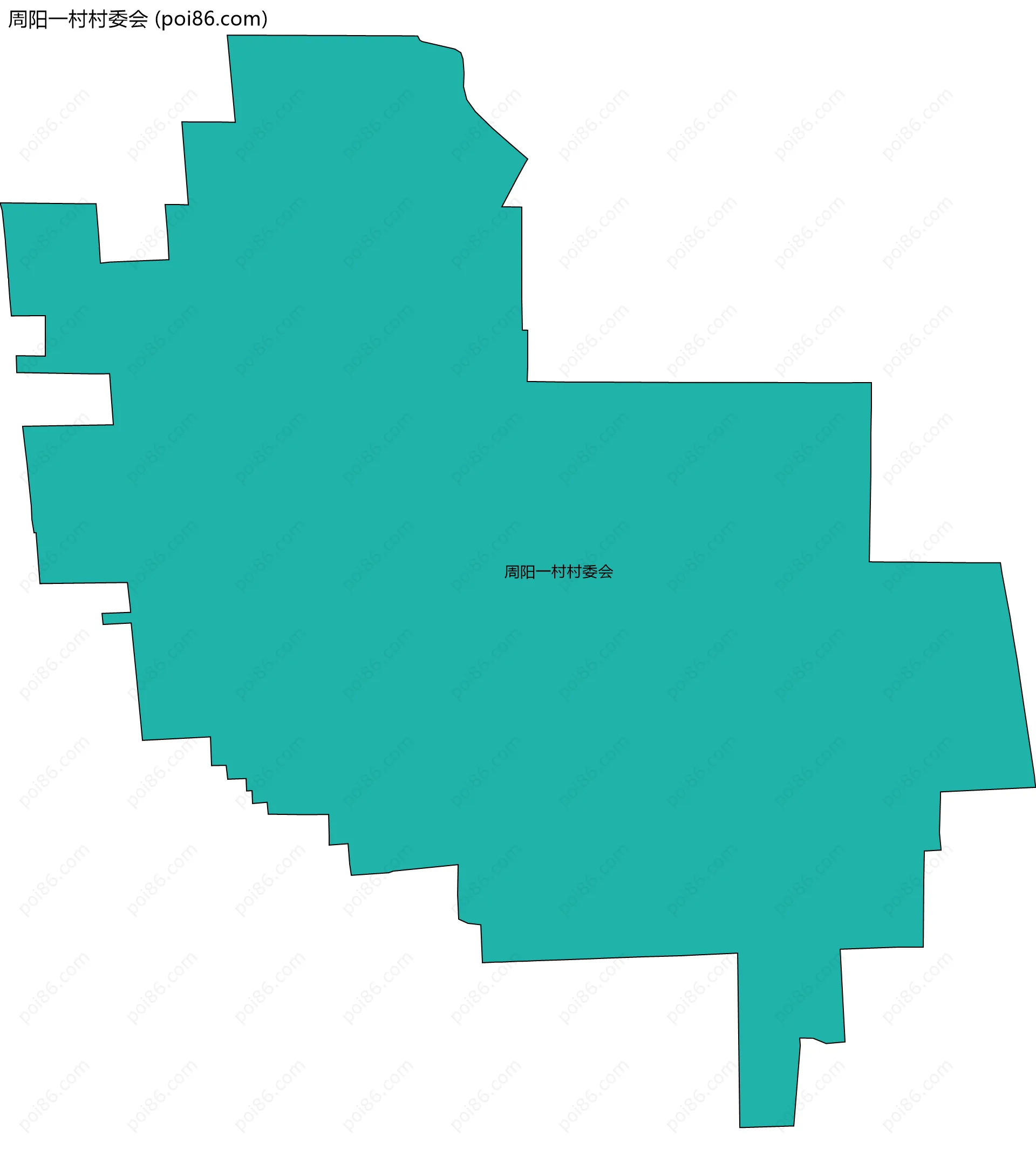 周阳一村村委会边界地图