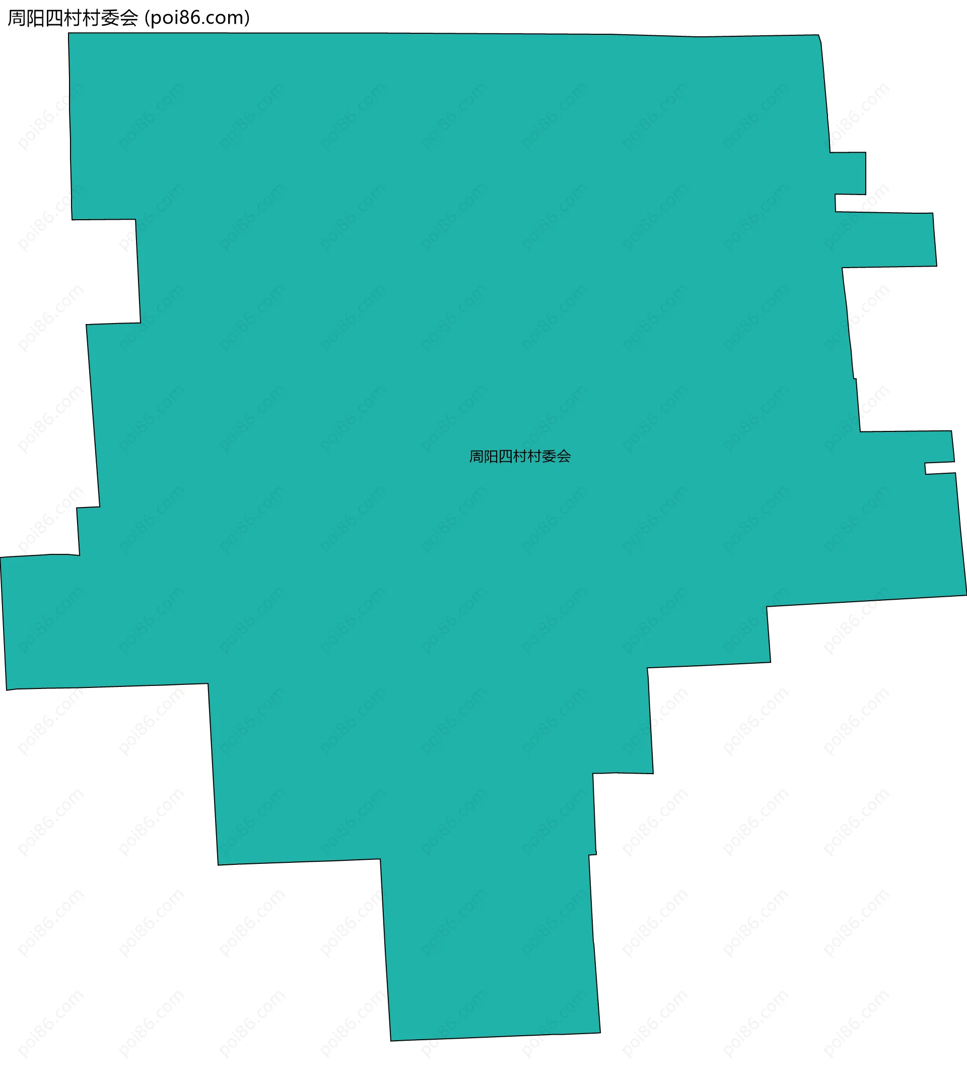 周阳四村村委会边界地图