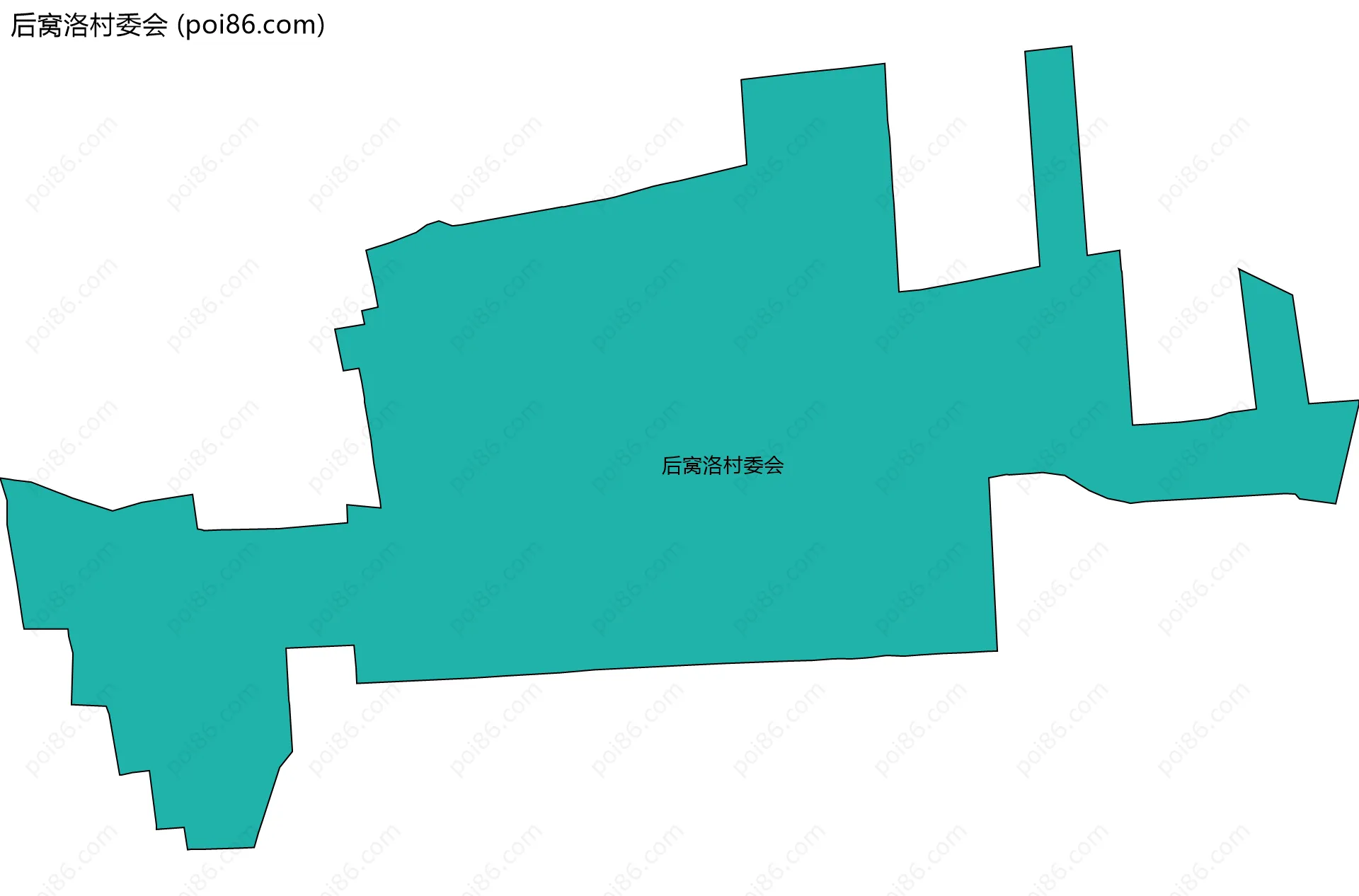 后窝洛村委会边界地图