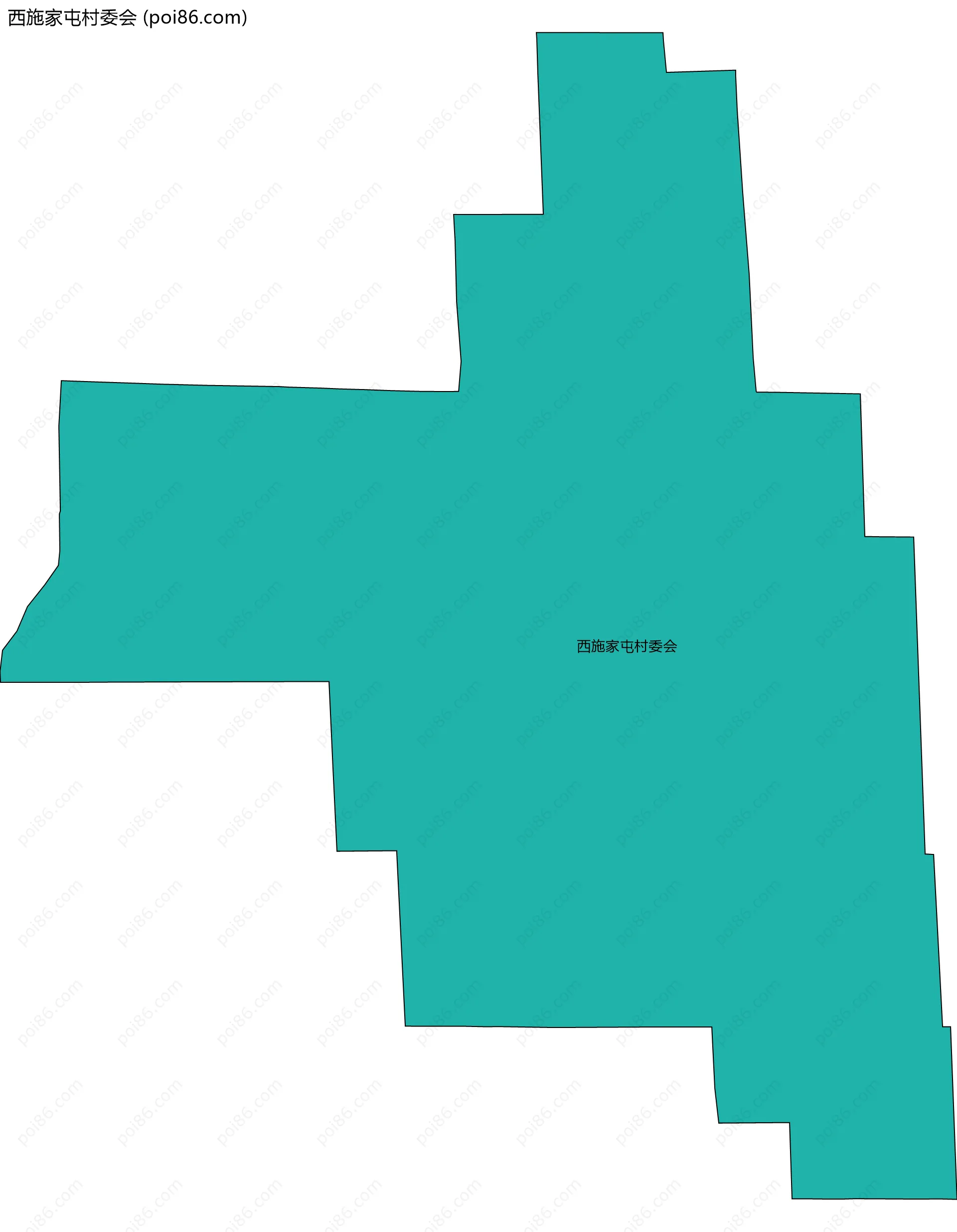 西施家屯村委会边界地图