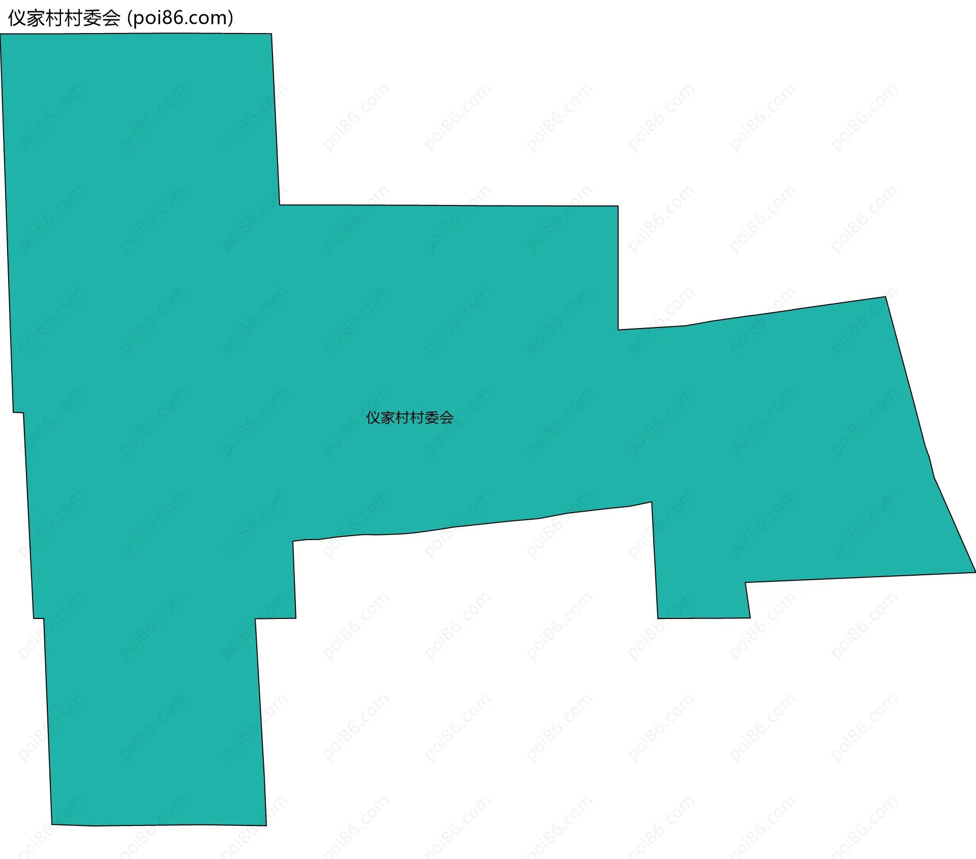 仪家村村委会边界地图