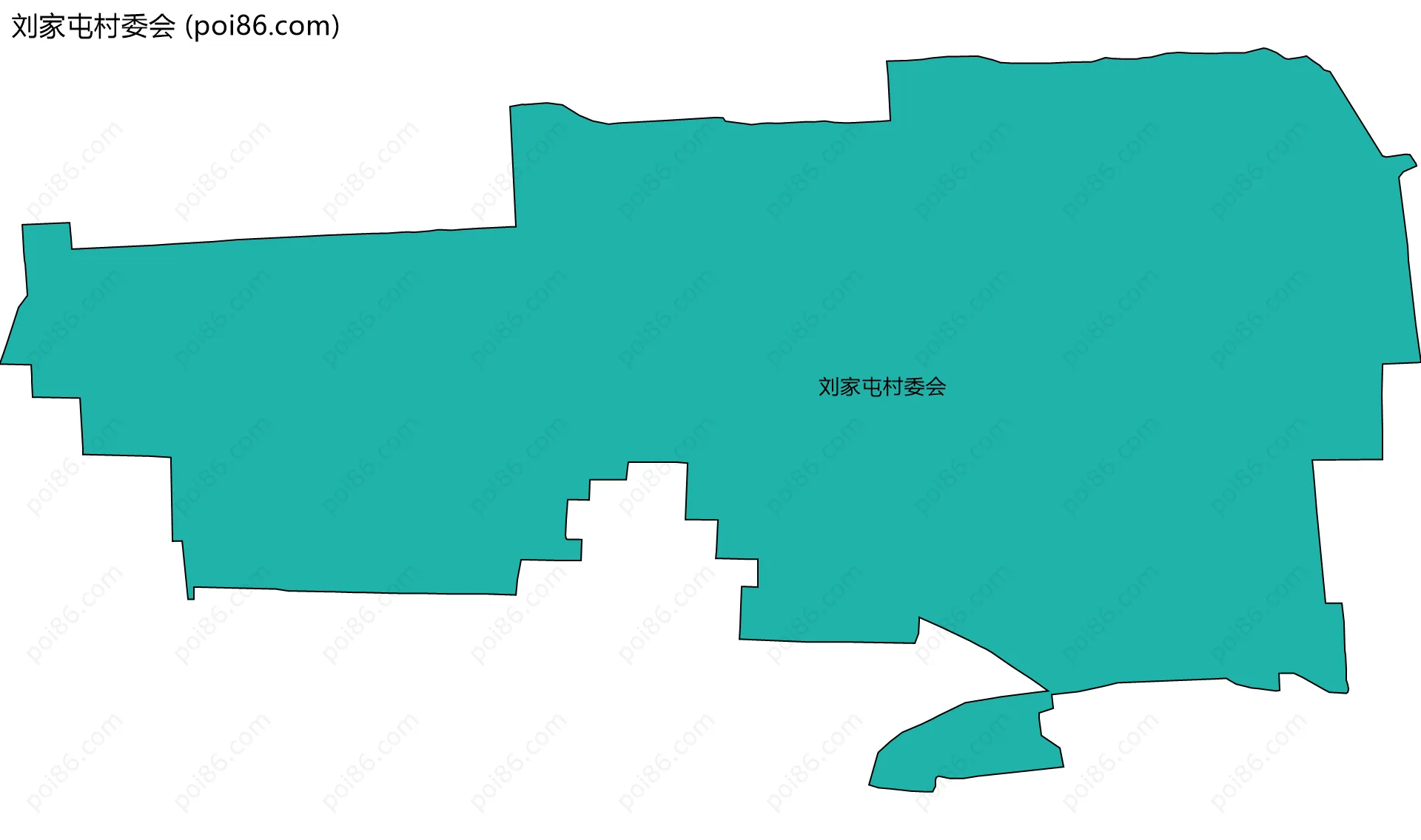 刘家屯村委会边界地图