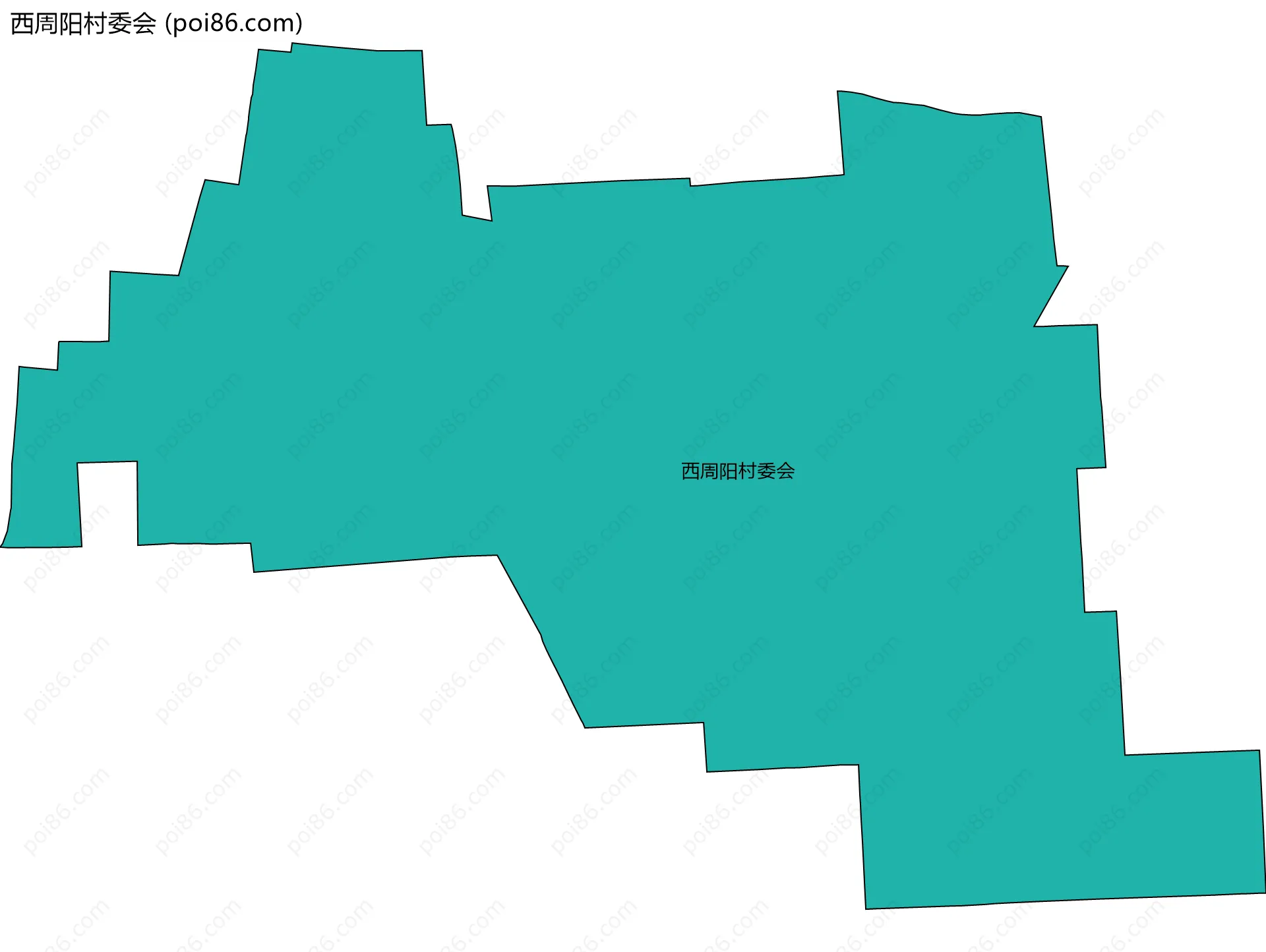 西周阳村委会边界地图