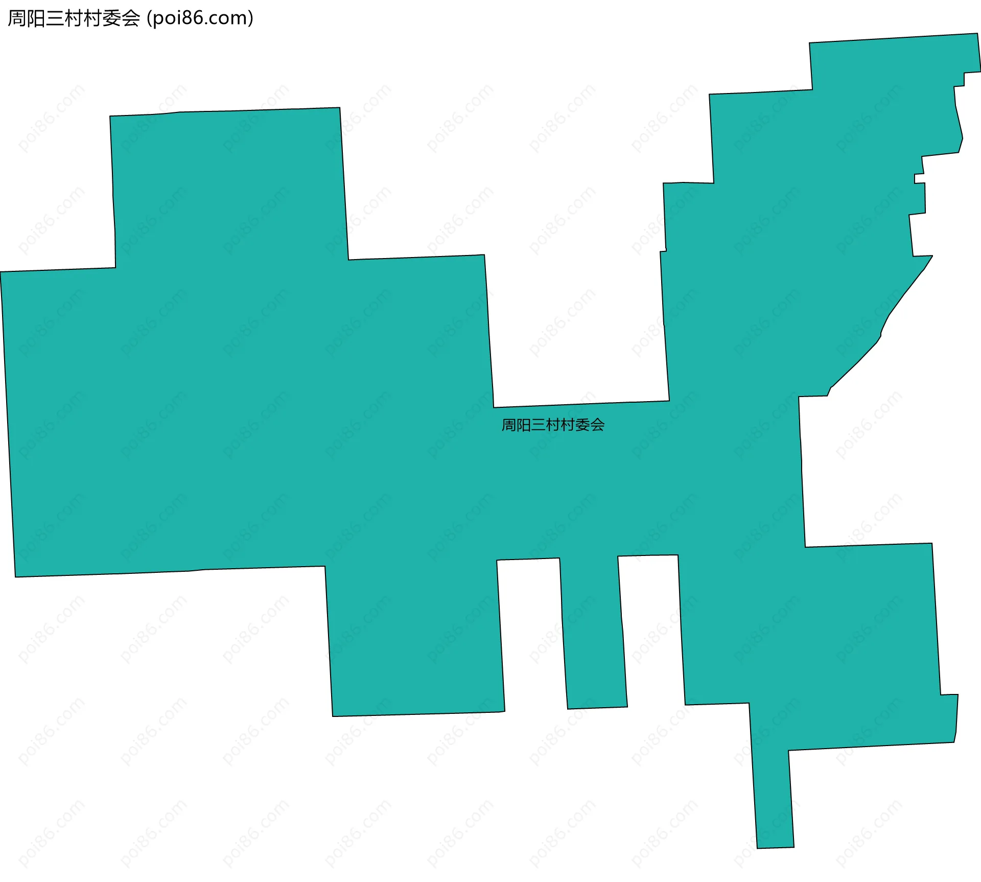 周阳三村村委会边界地图