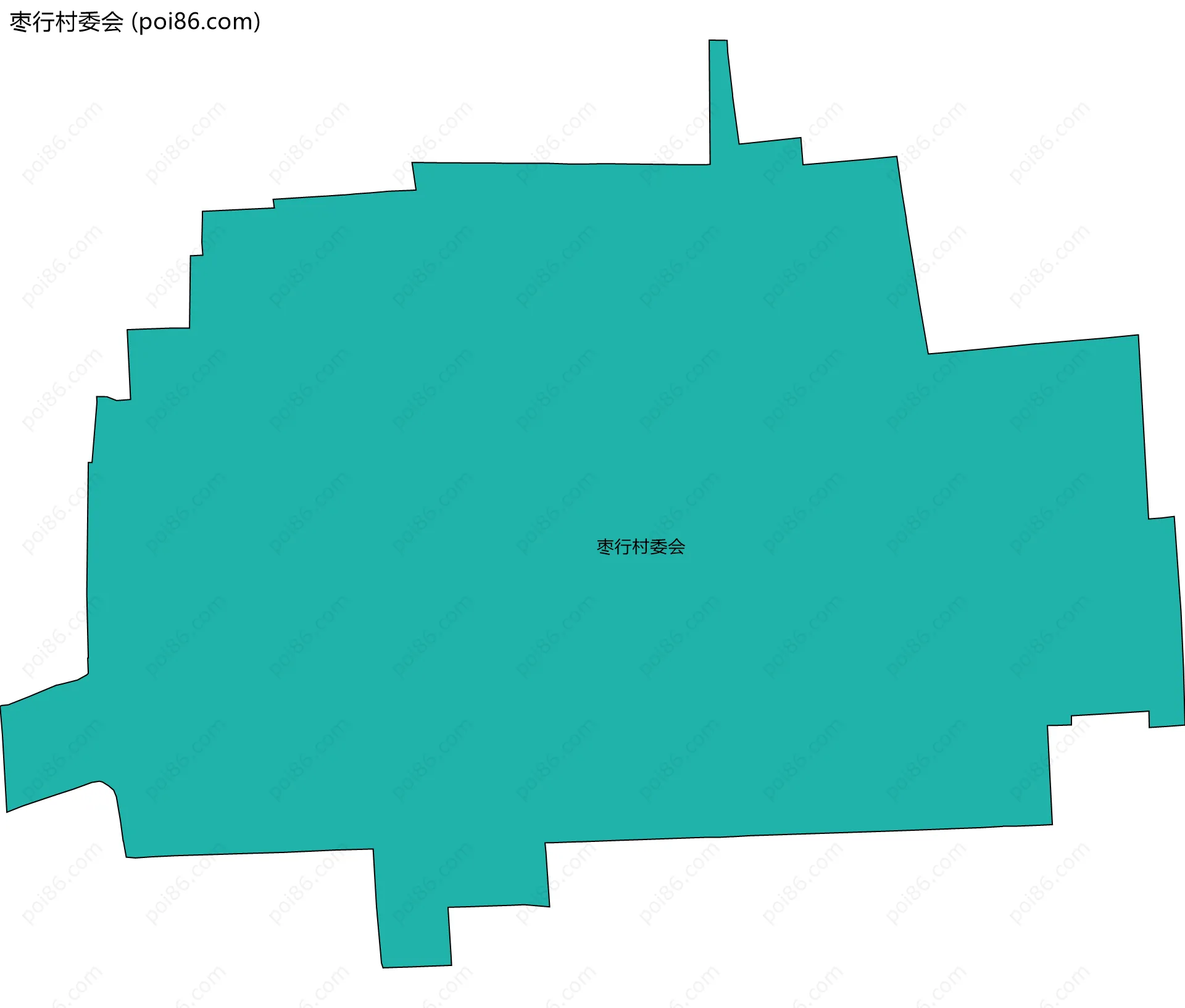 枣行村委会边界地图
