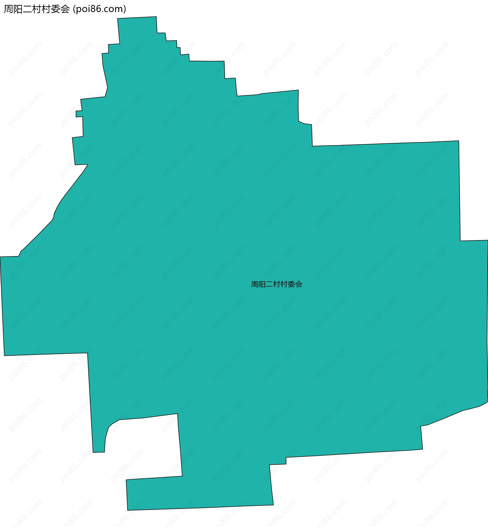 周阳二村村委会边界地图