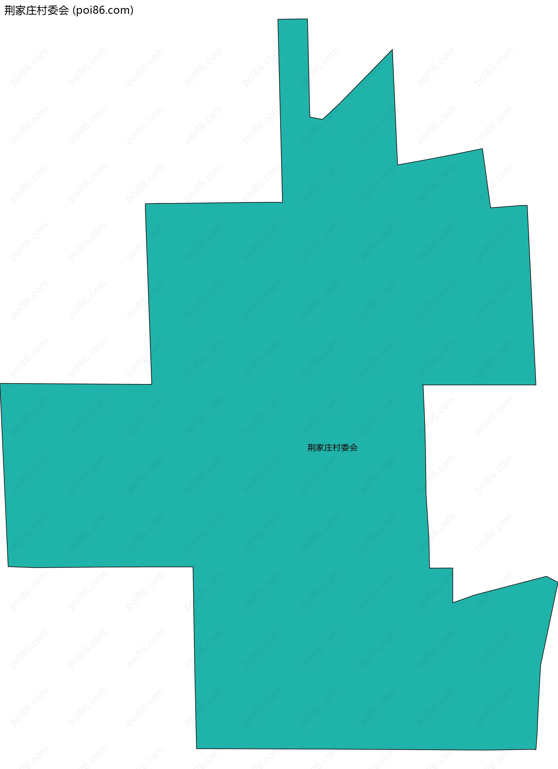 荆家庄村委会边界地图